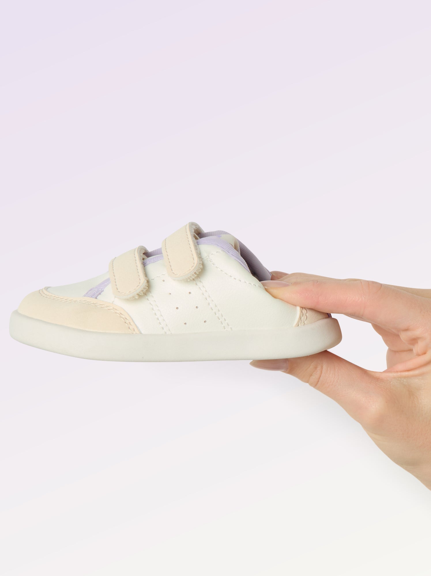 Baskets basses avec ouverture par scratch - Barefoot - Blanc