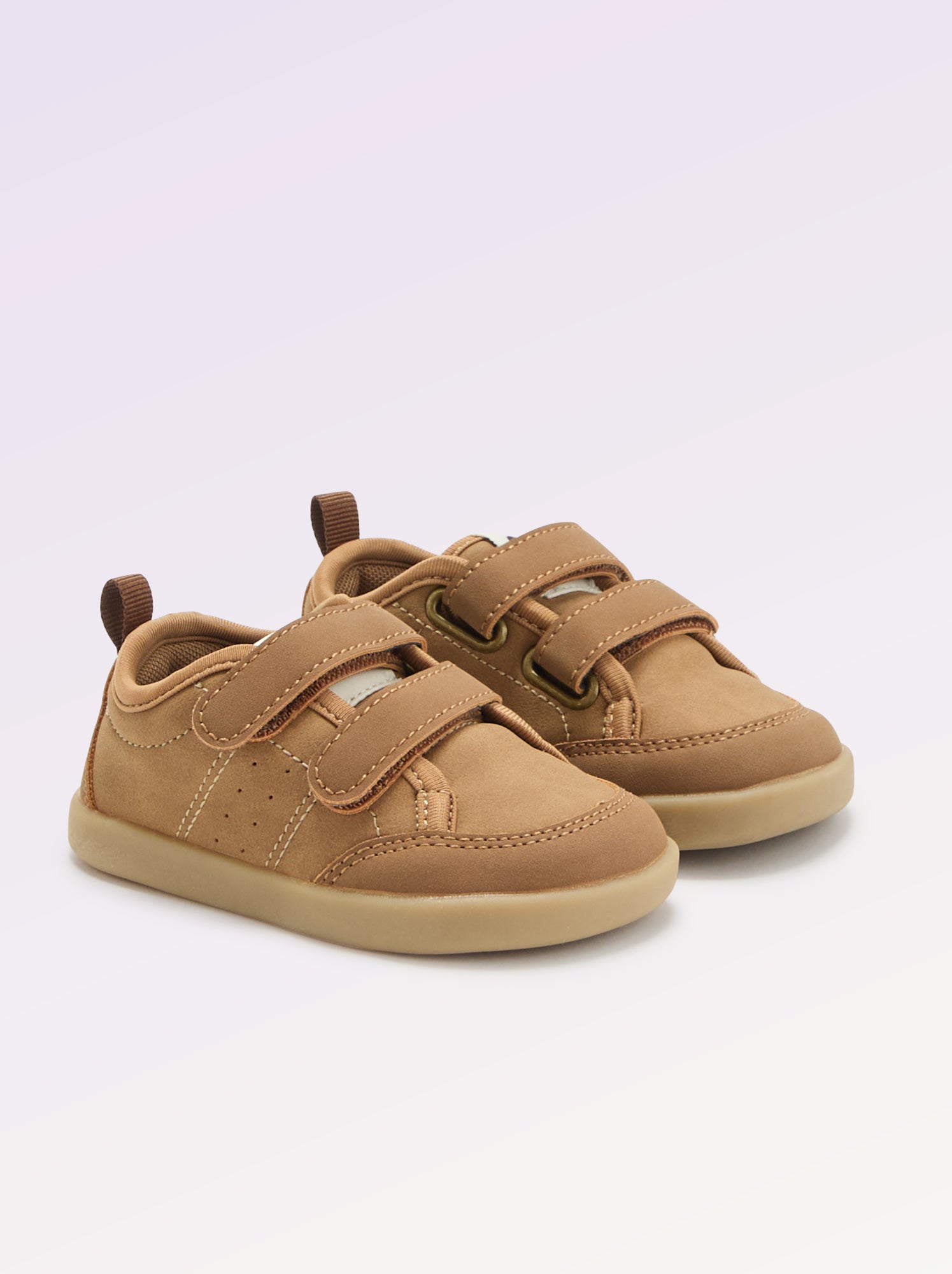 Baskets basses avec ouverture par scratch - Barefoot - Jaune