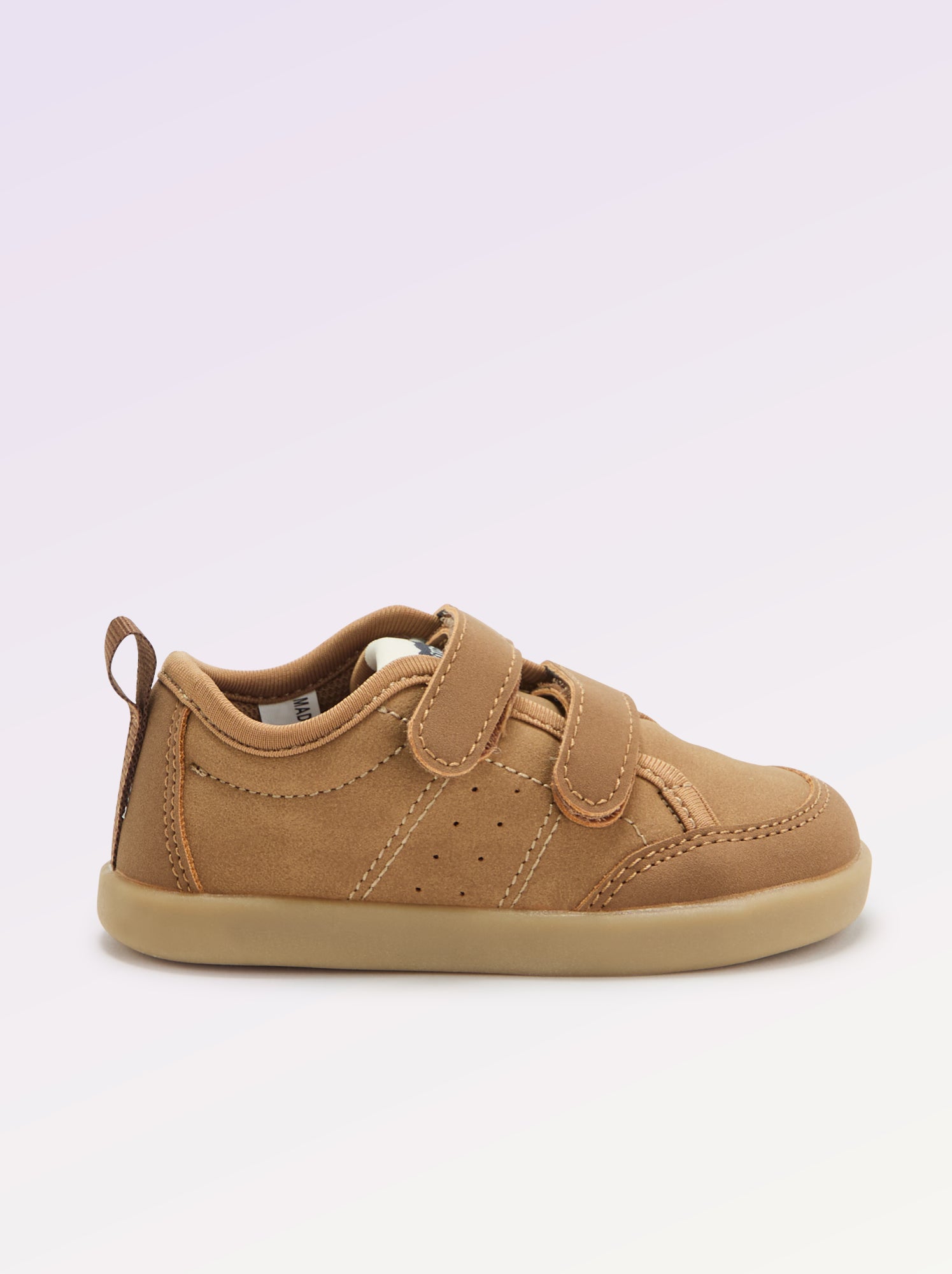 Baskets basses avec ouverture par scratch - Barefoot - Jaune