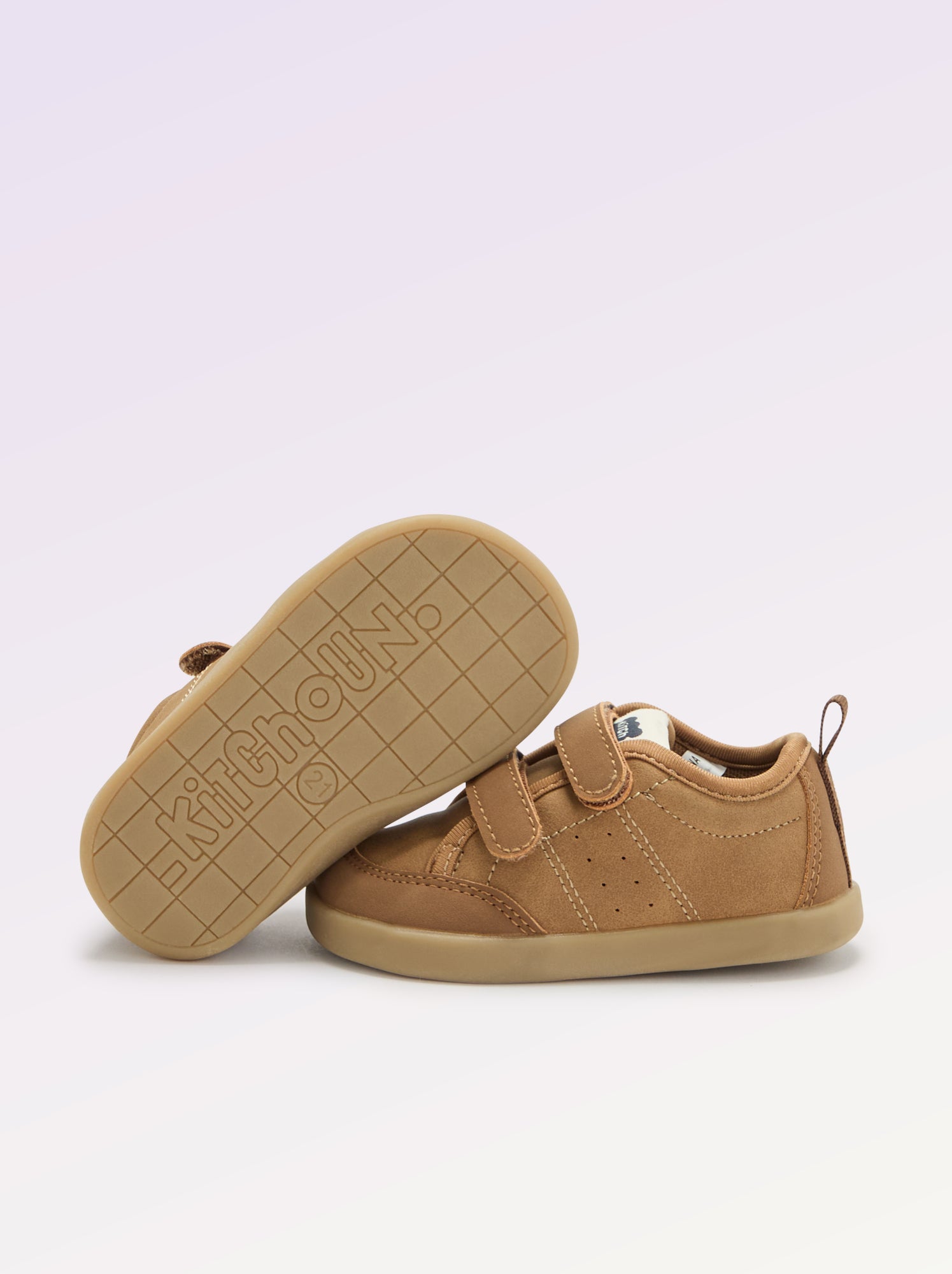 Baskets basses avec ouverture par scratch - Barefoot - Jaune