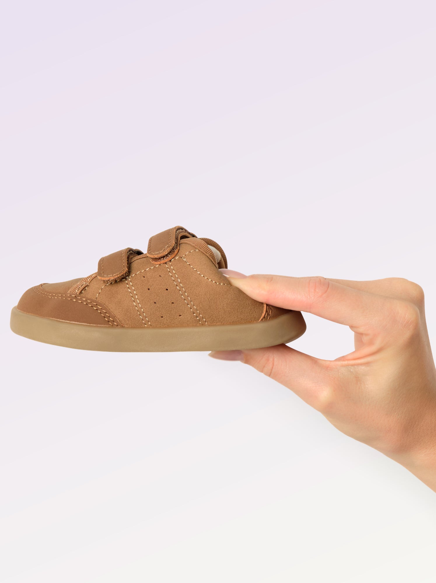 Baskets basses avec ouverture par scratch - Barefoot - Jaune