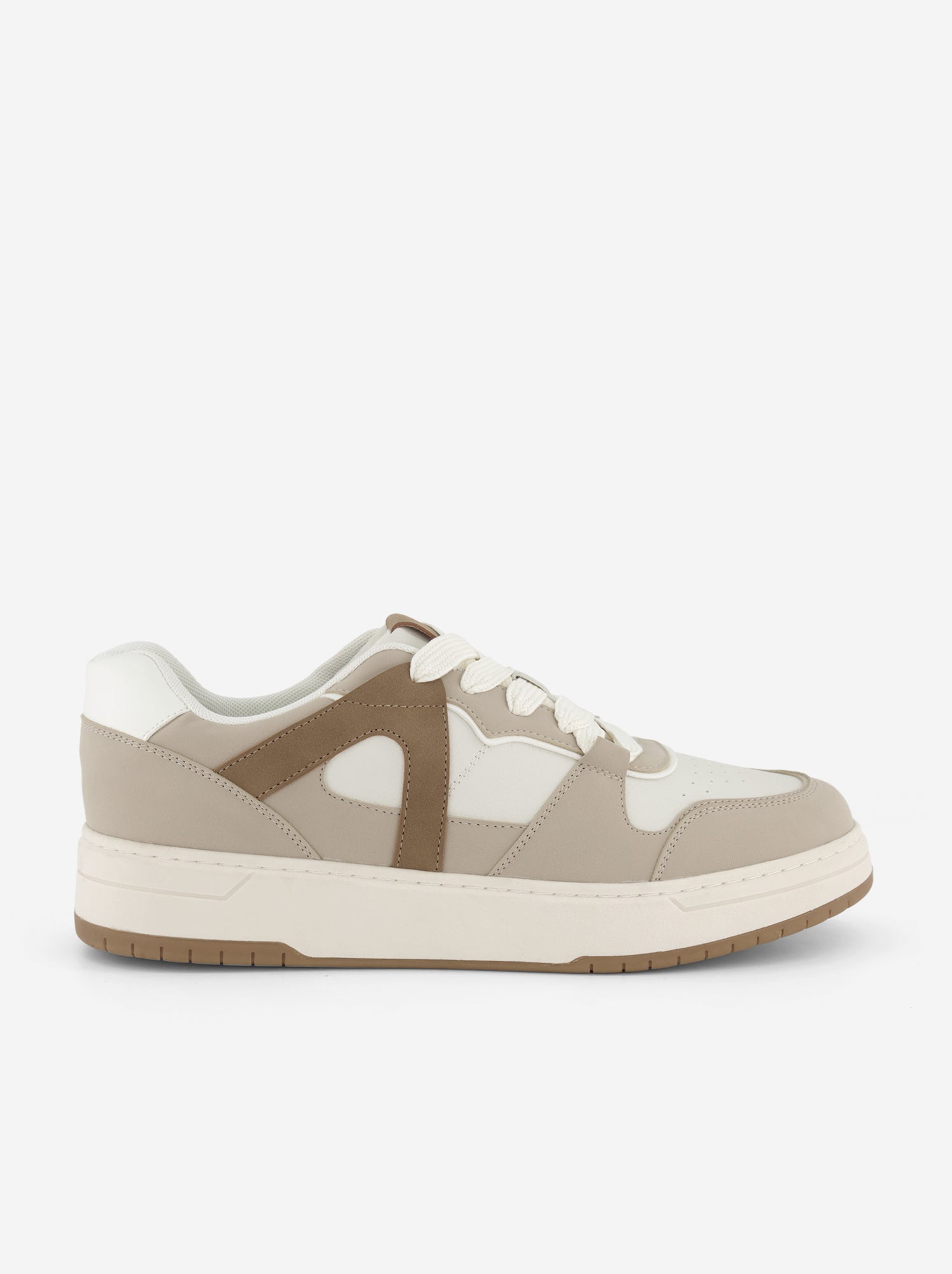 Baskets basses en simili - Beige