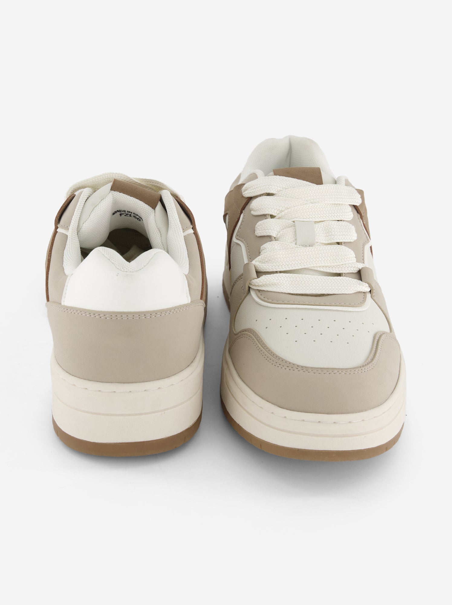 Baskets basses en simili - Beige