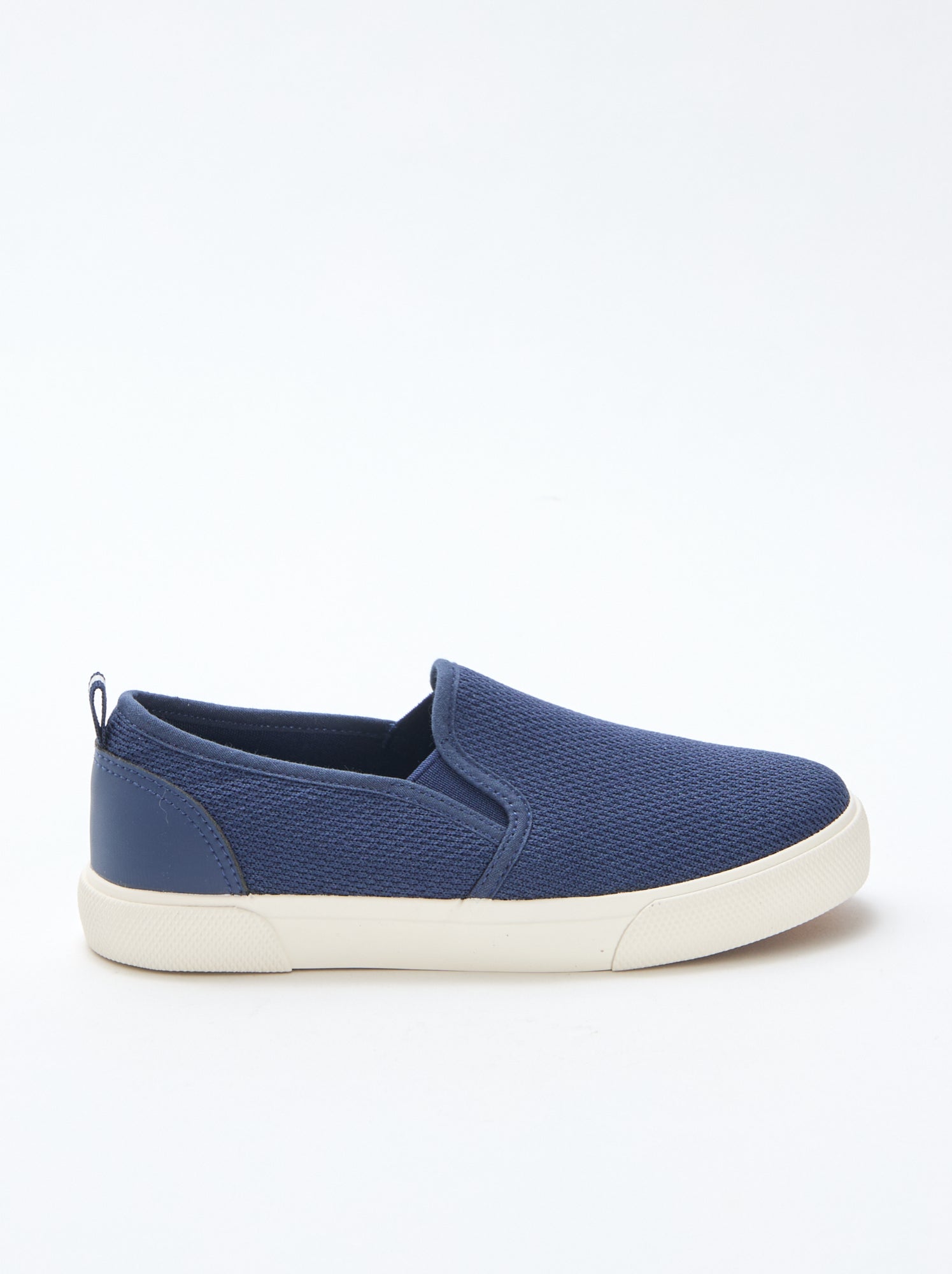 Baskets basses slip-on en mesh uni - Bleu