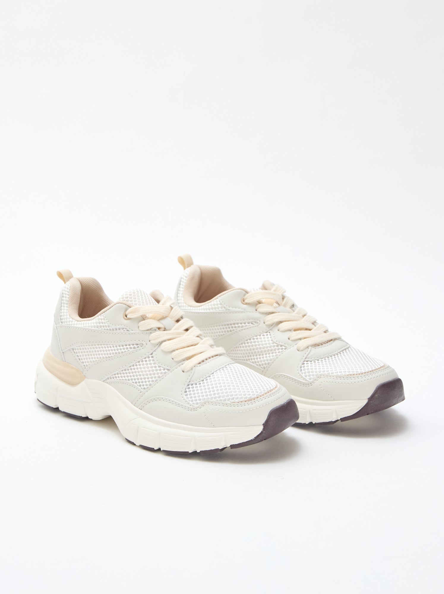 Baskets basses style running - Beige