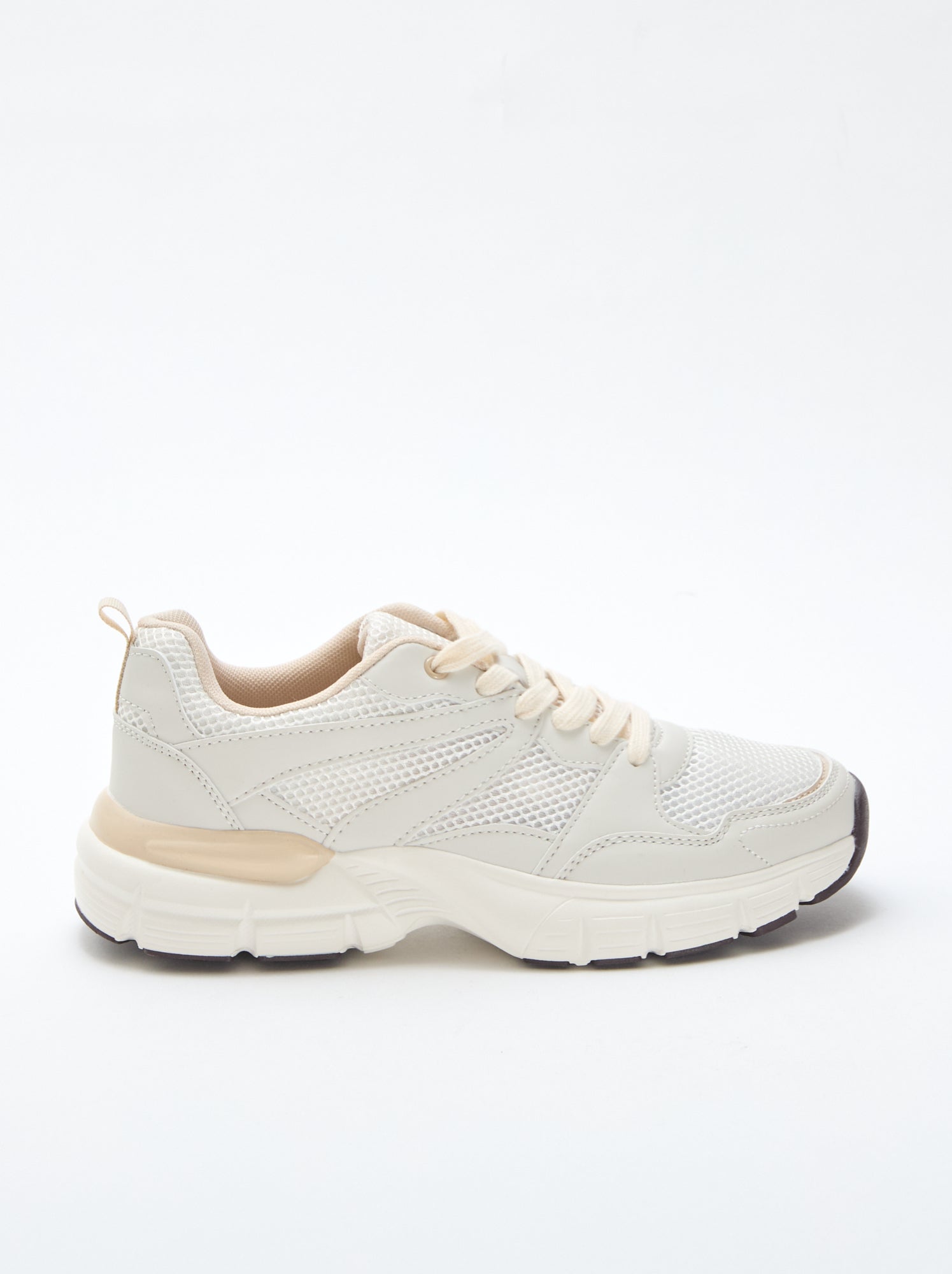 Baskets basses style running - Beige