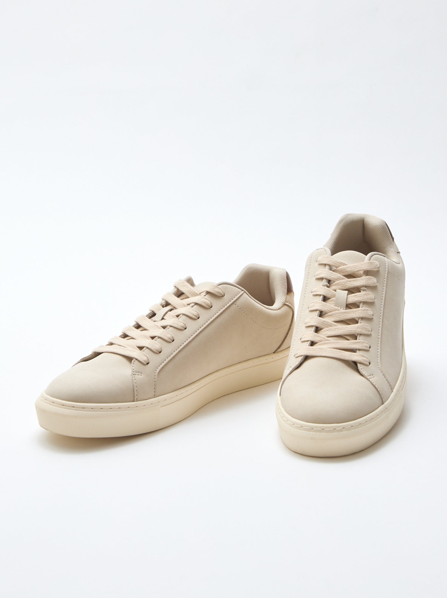 Baskets basses texturées - Beige