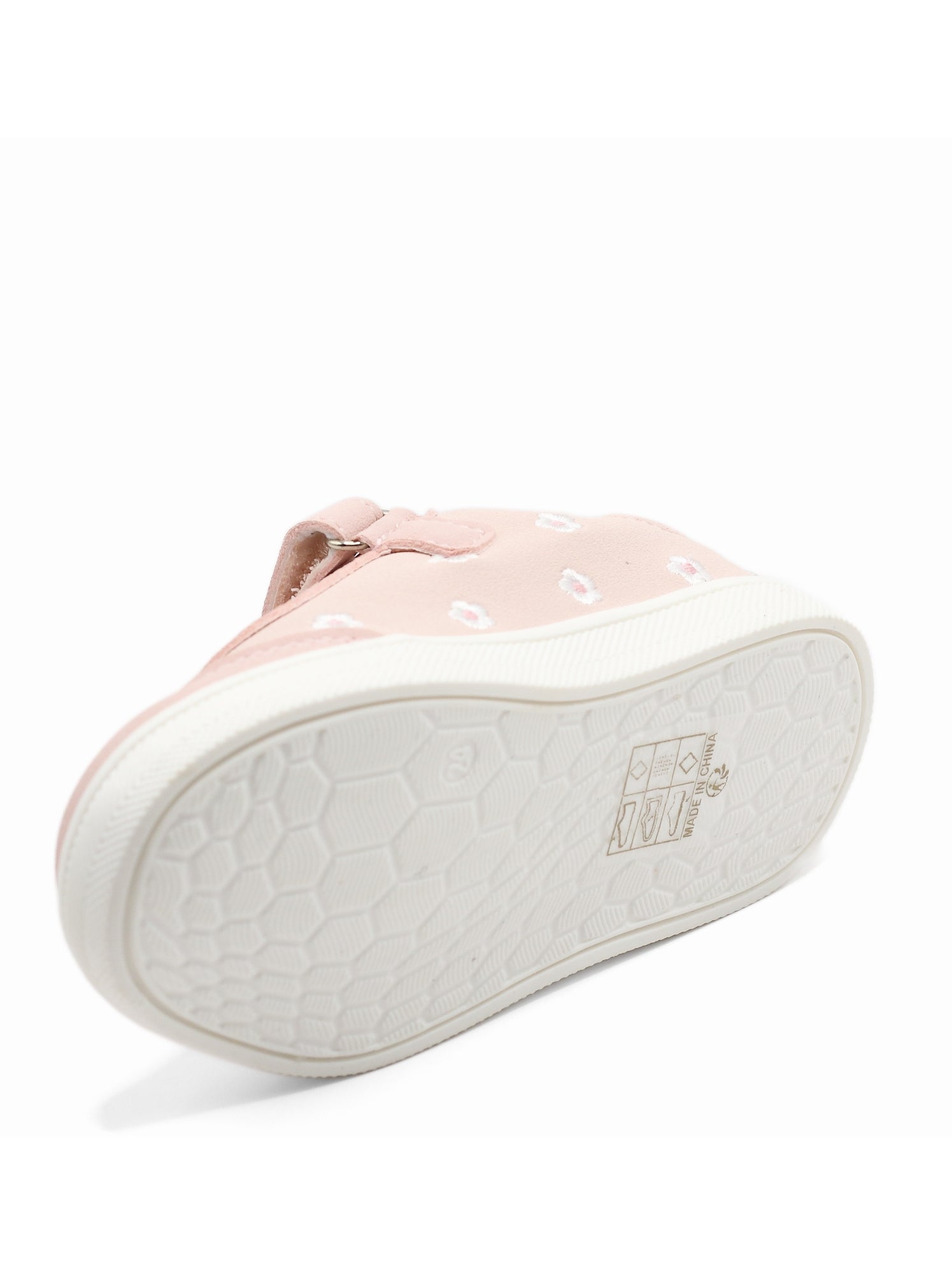 Baskets bébé à scratch - Rose