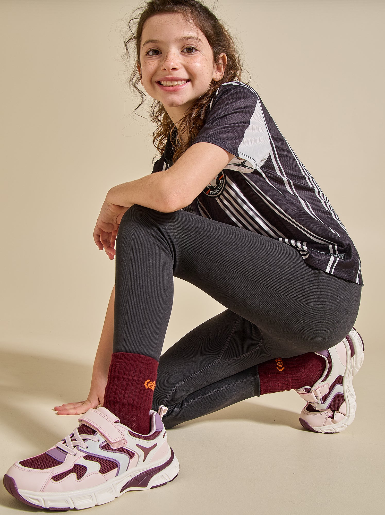 Baskets de sport multicolores à scratch (Ekstract) - Rose