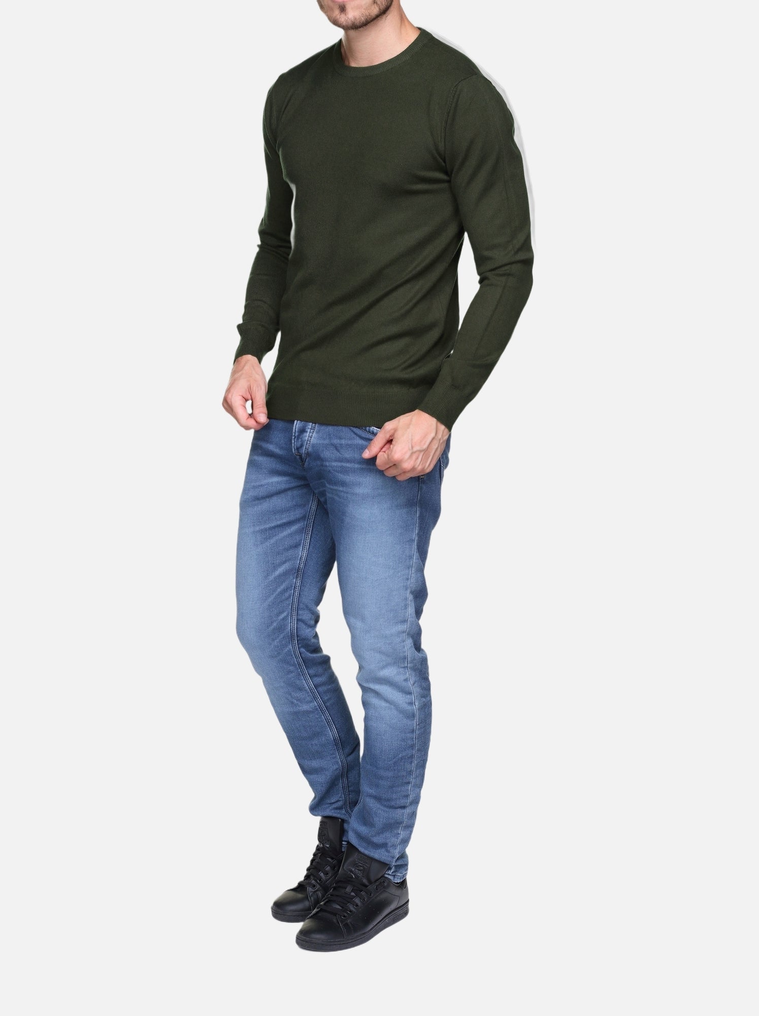 Pull col rond - Kenzarro - Kaki