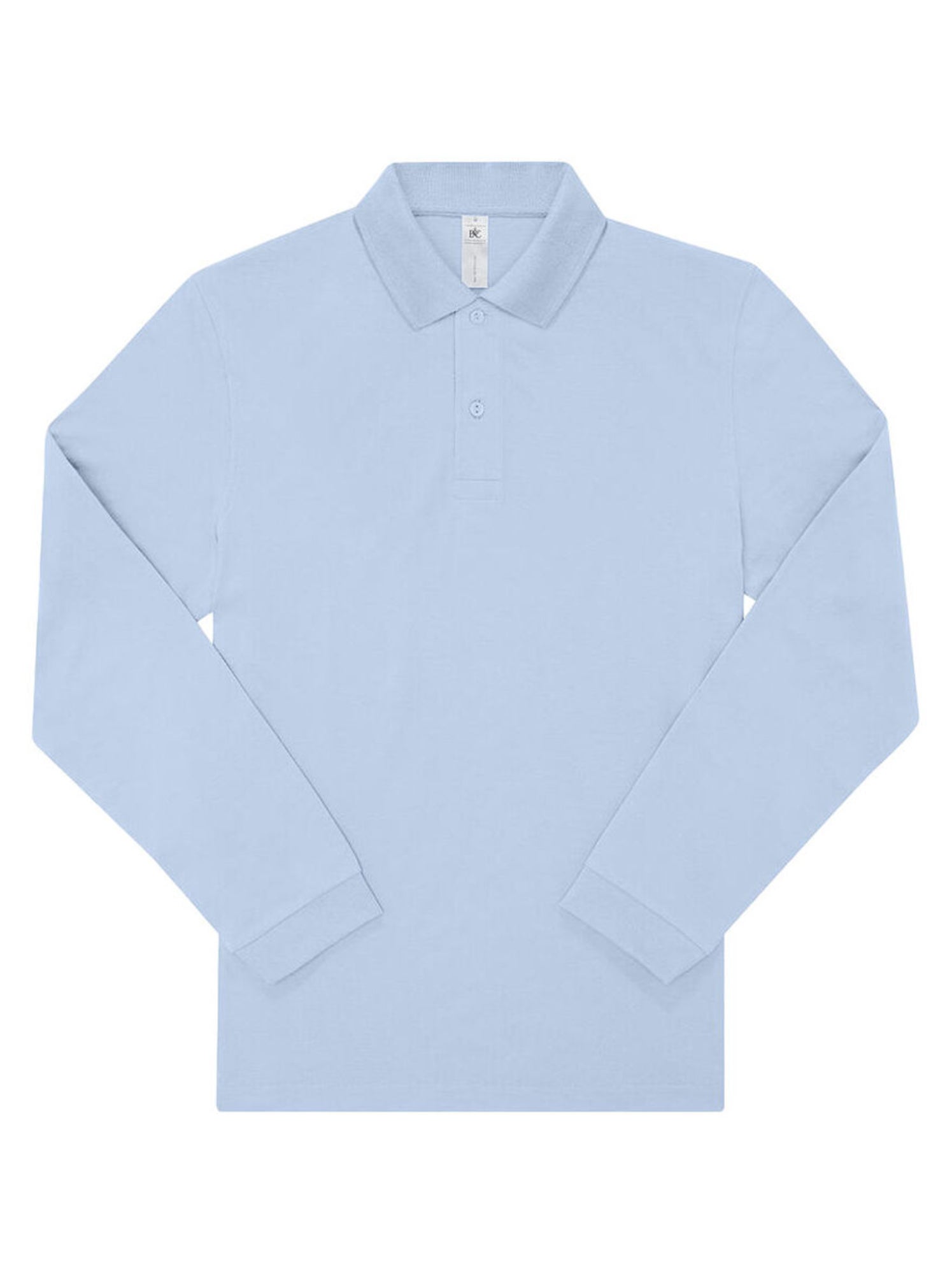 B&C - Polo manches longues MY POLO - Bleu clair