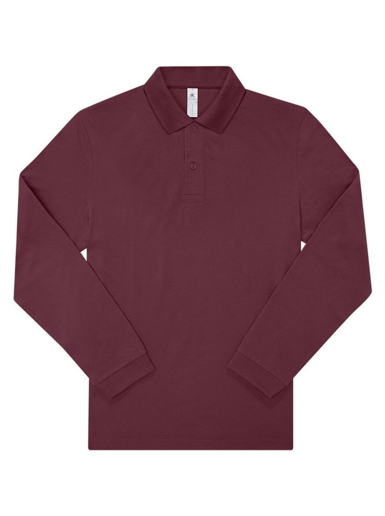B&C - Polo manches longues MY POLO - Bordeaux