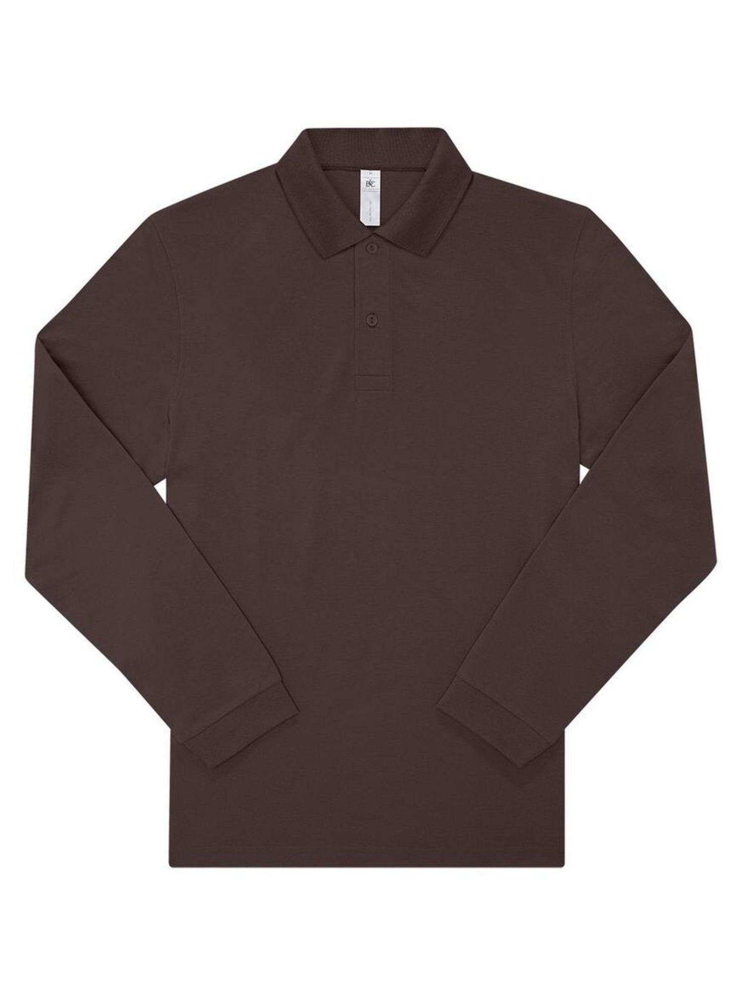 B&C - Polo manches longues MY POLO - Marron cappuccino