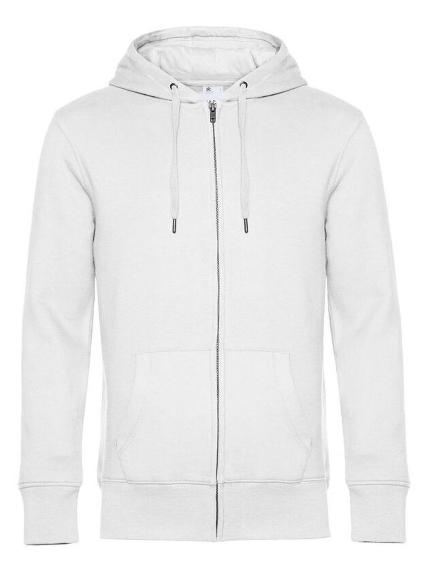 B&C Sweat à capuche zippé Mens King - Blanc