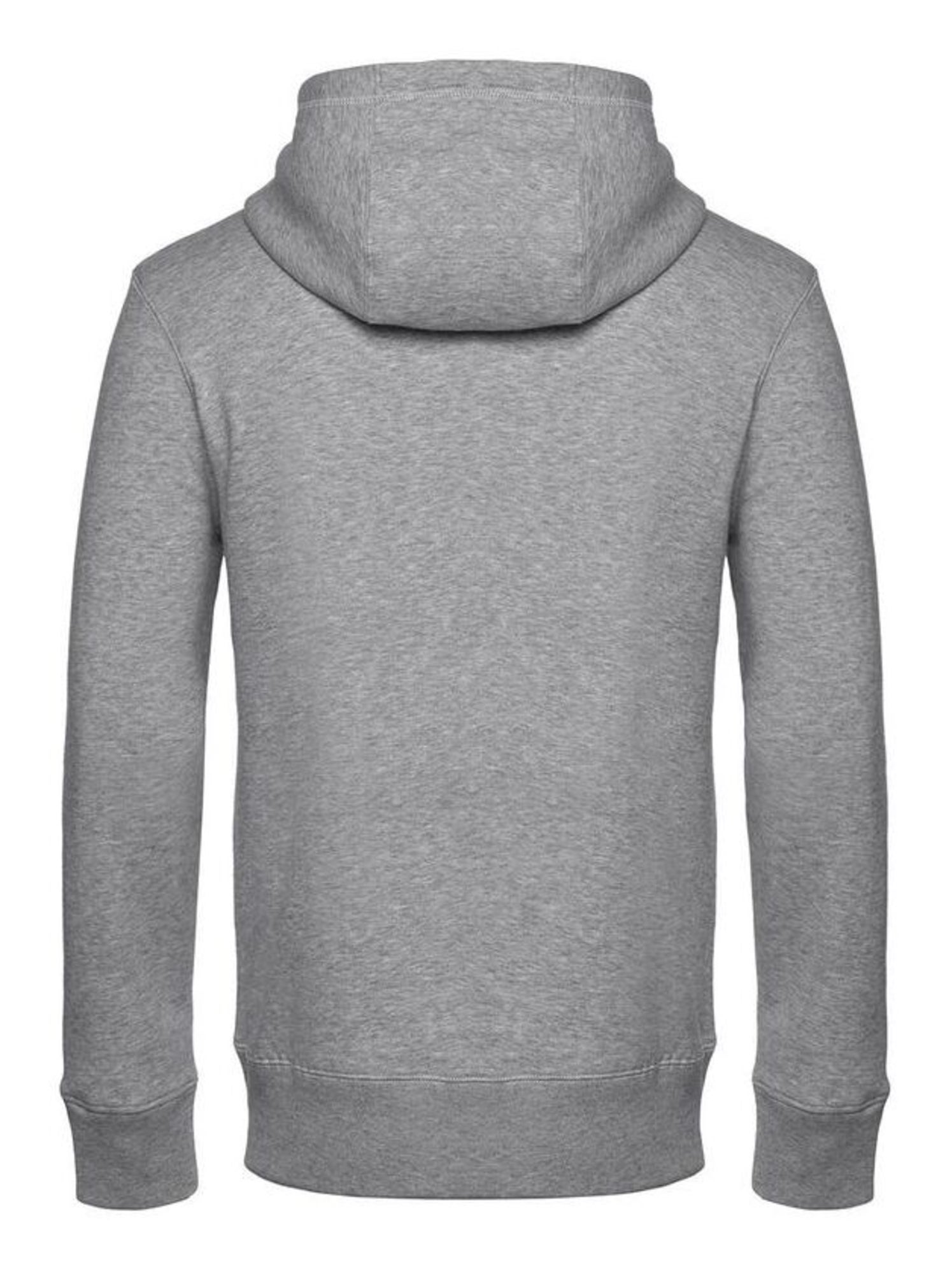 B&C Sweat à capuche zippé Mens King - Gris chiné