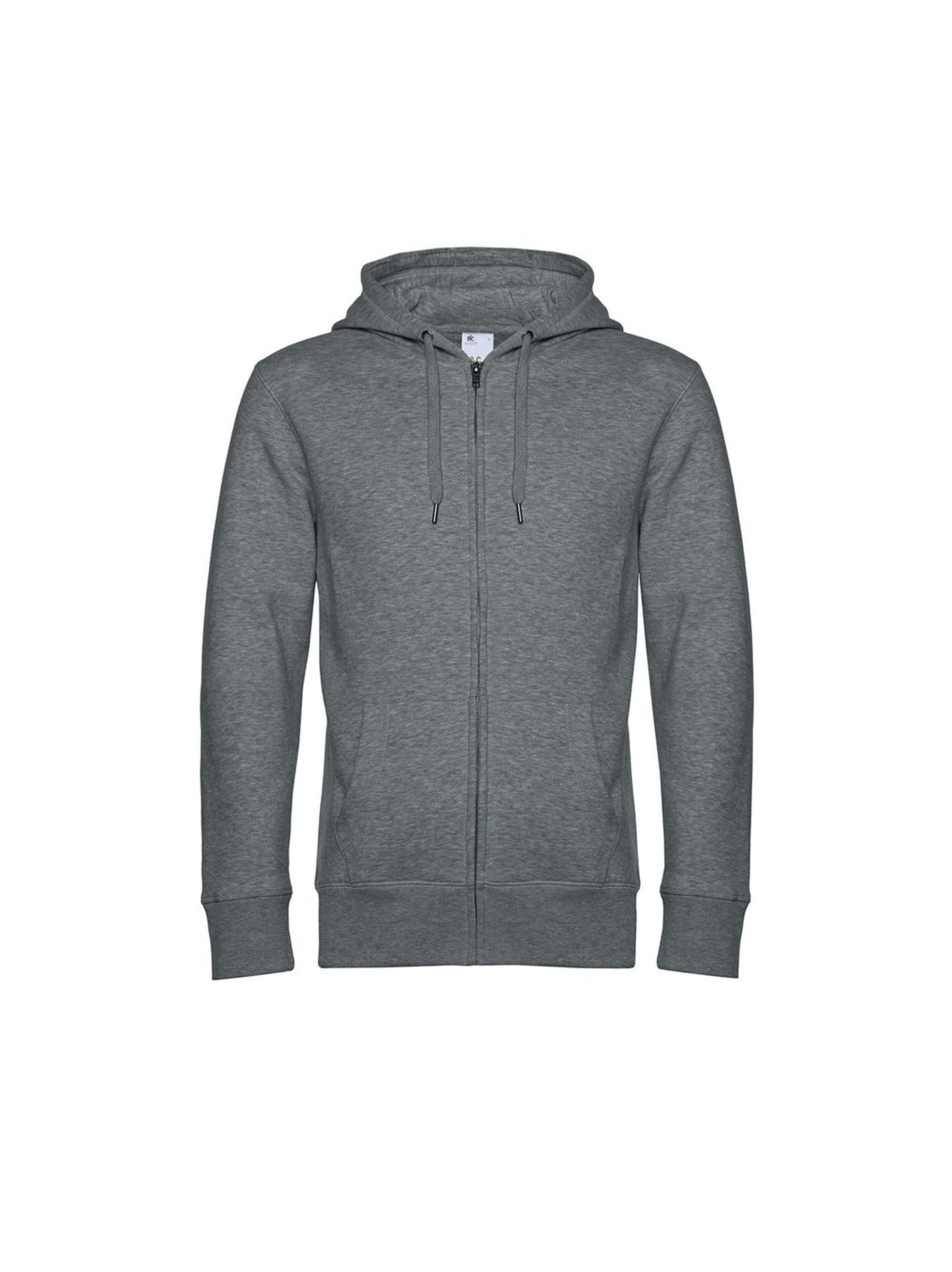 B&C Sweat à capuche zippé Mens King - Gris moyen