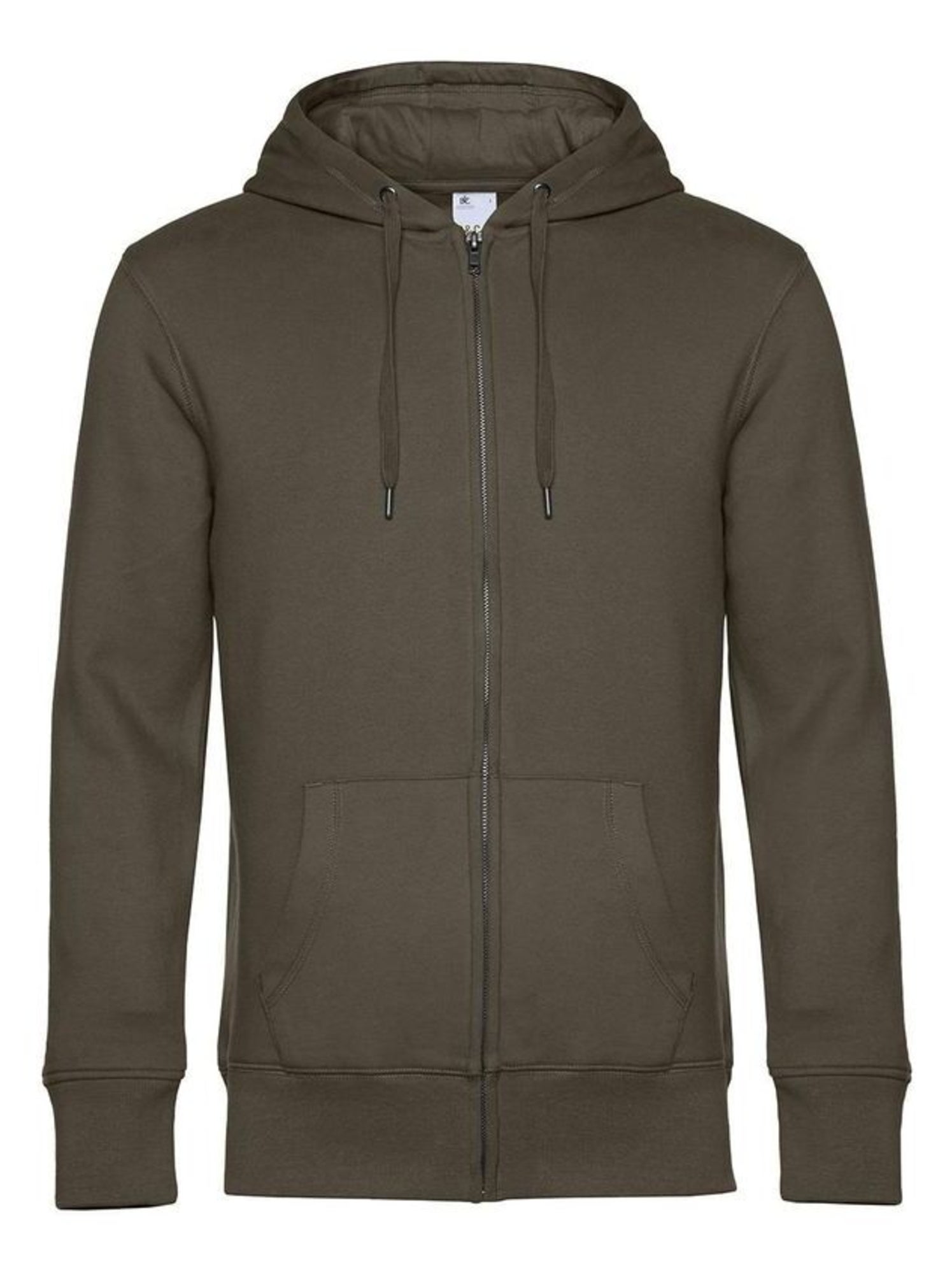 B&C Sweat à capuche zippé Mens King - Kaki