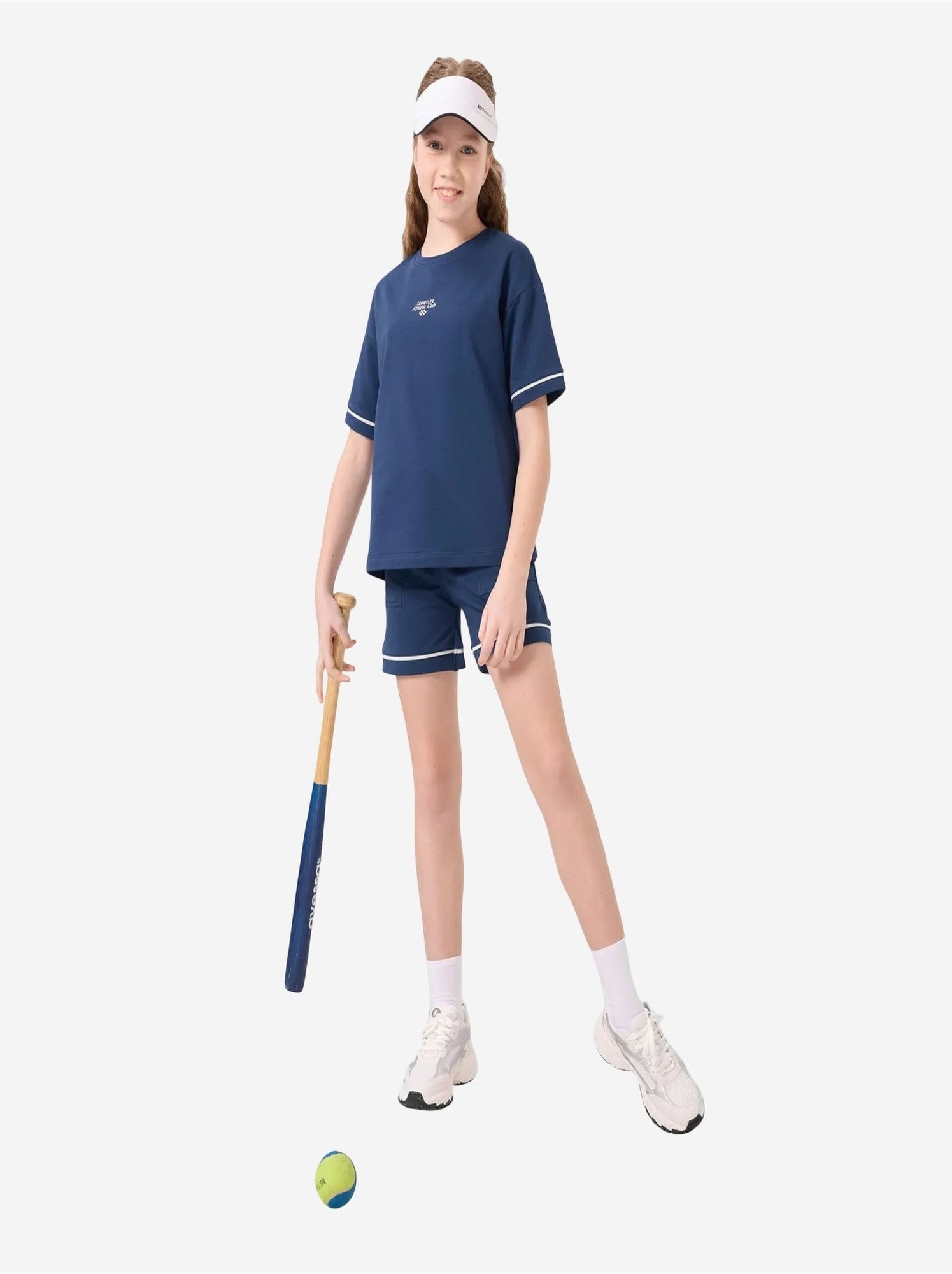 Ensemble de pyjama jeunesse en coton mélangé tommy - Bleu marine