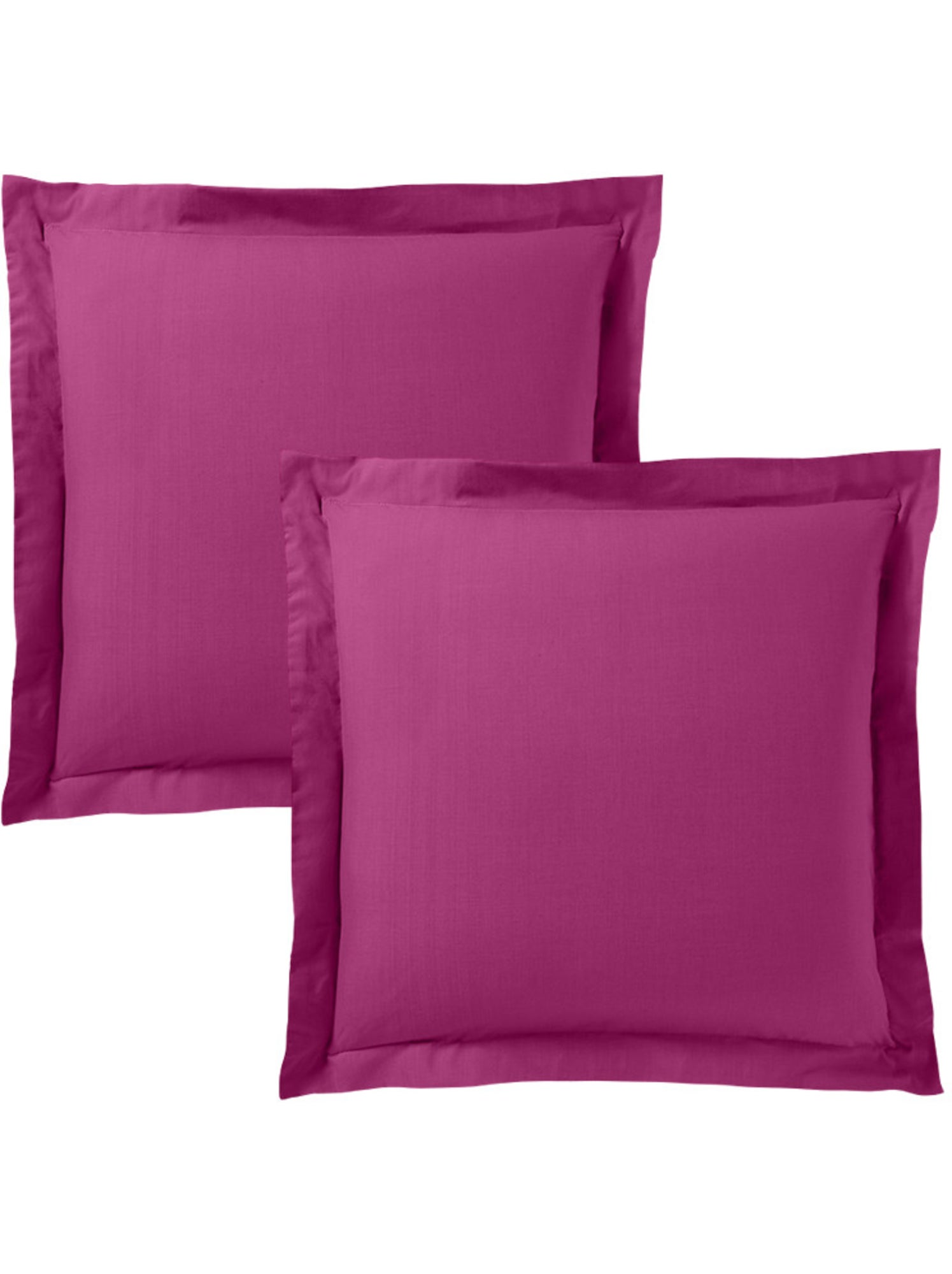 Taie d'oreiller - Coton Pur - 100 % Coton 57 Fils/cm² - Magenta