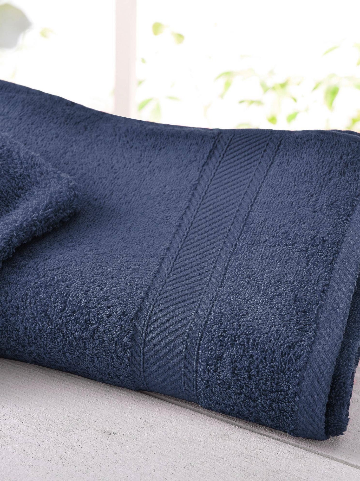 Becquet - drap de bain claire en coton - Bleu marine