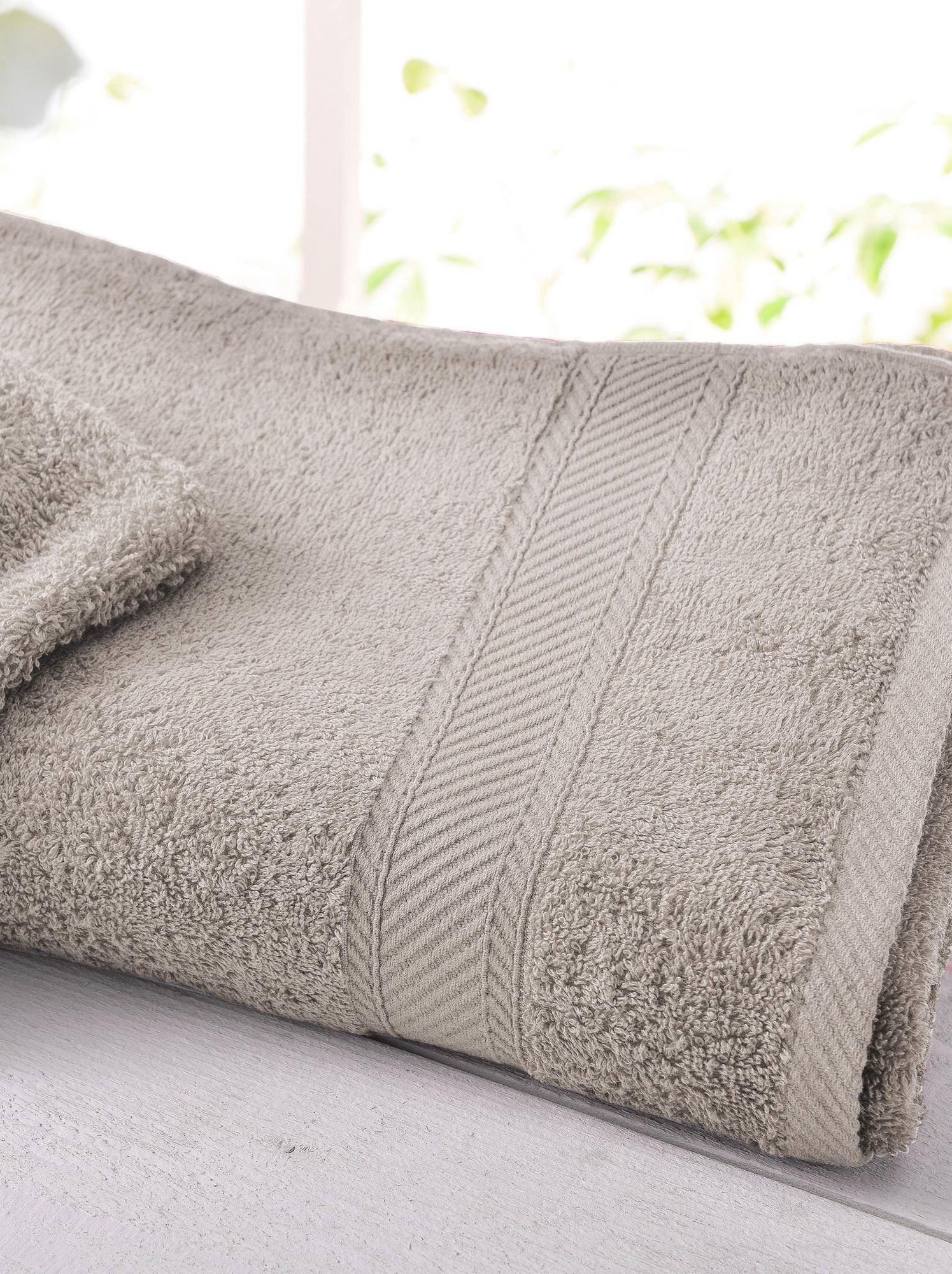 Becquet - drap de bain claire en coton - Gris