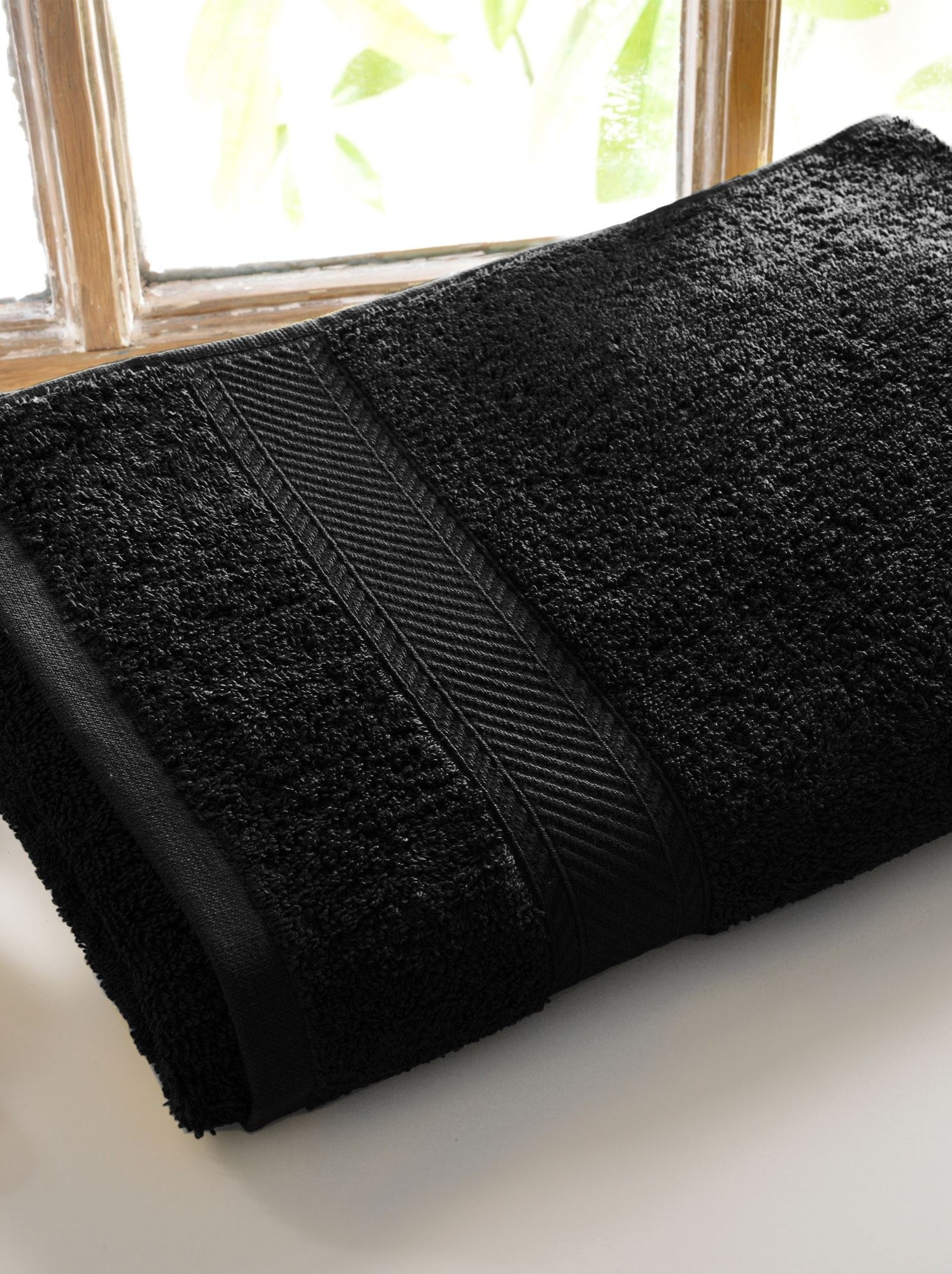 Becquet - drap de bain claire en coton - Noir