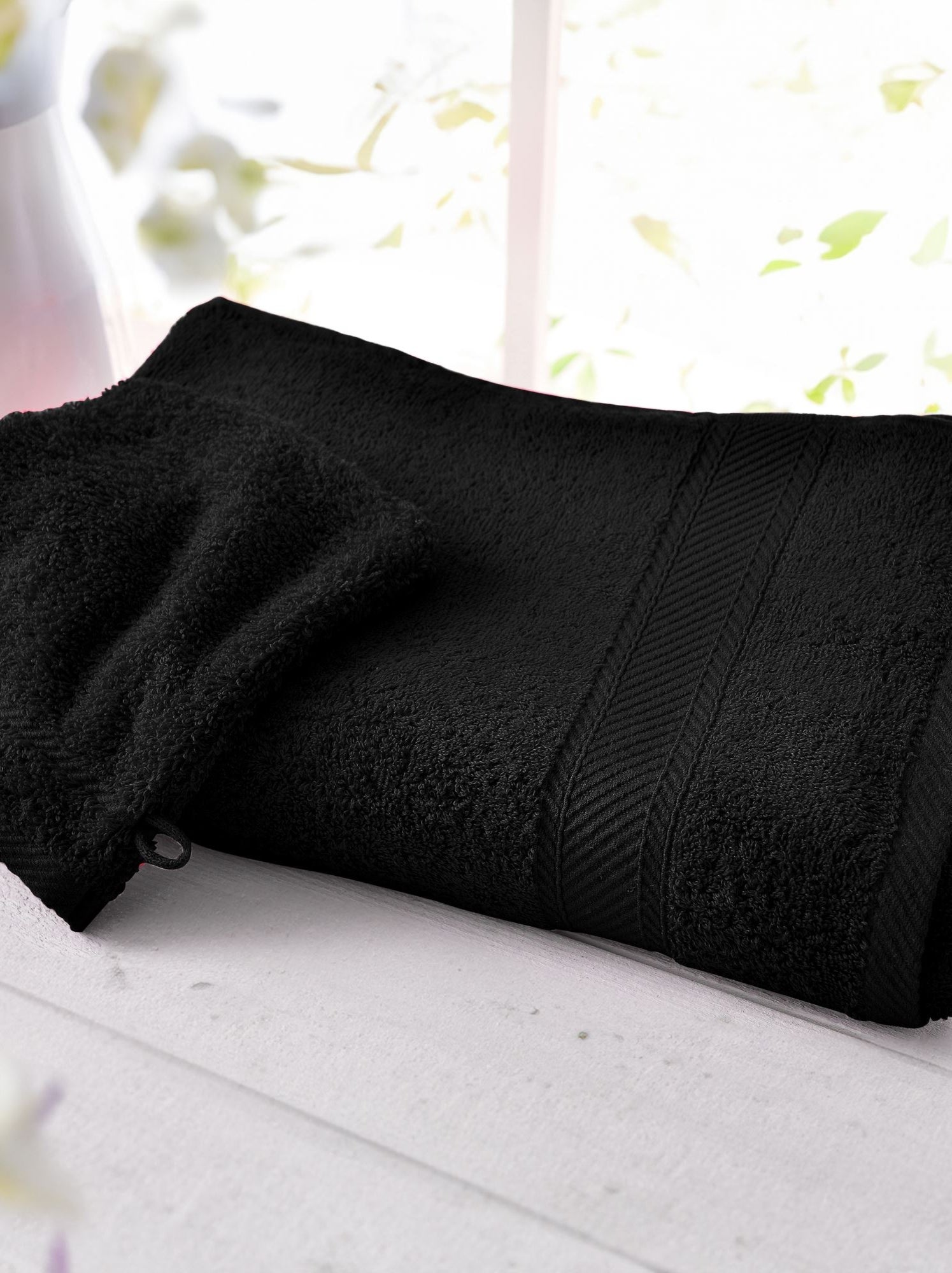 Becquet - drap de bain claire en coton - Noir