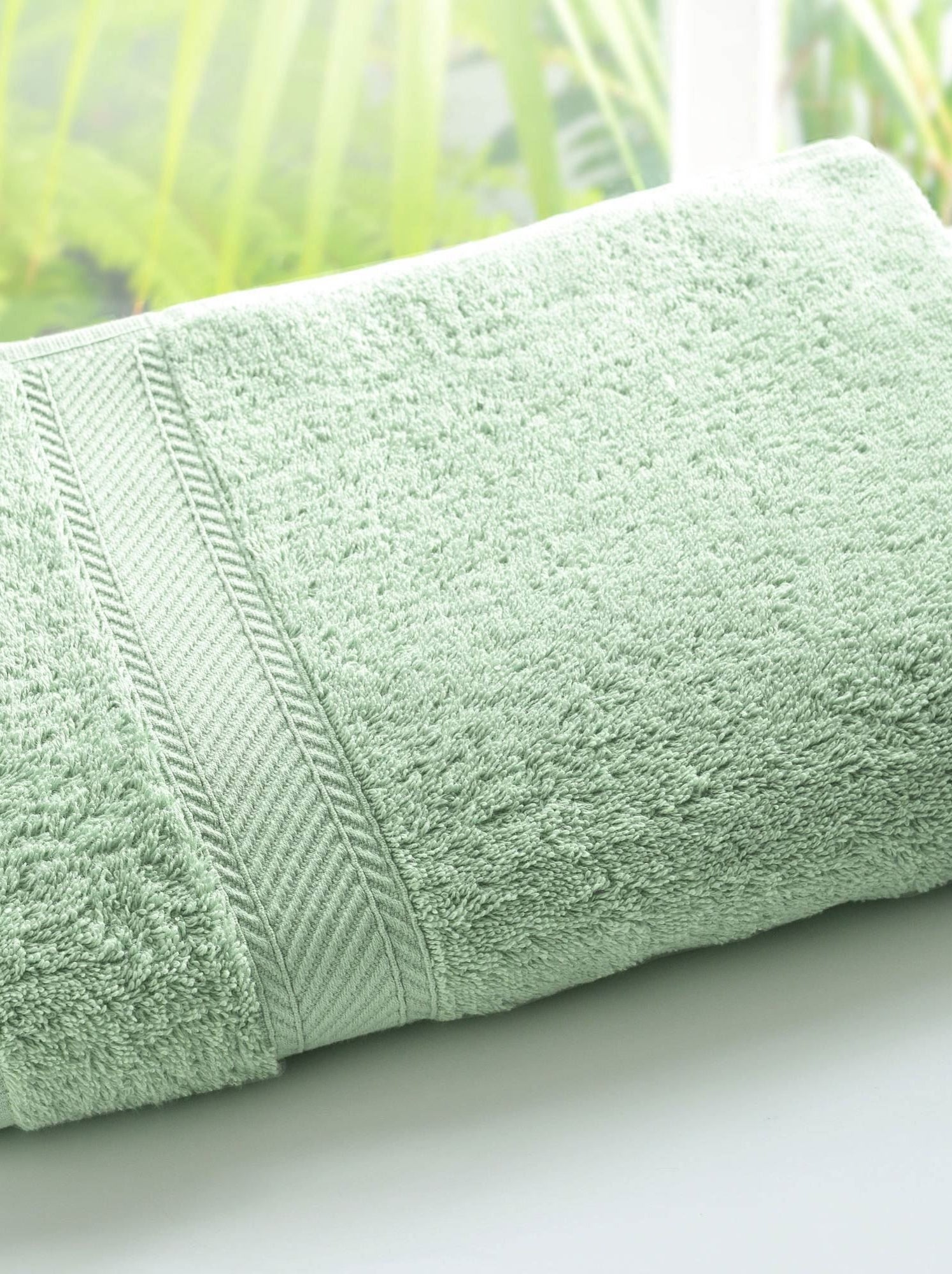 Becquet - drap de bain claire en coton - Vert jade