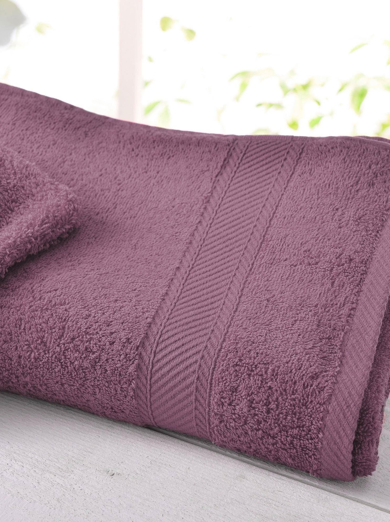 Becquet - drap de bain claire en coton - Violet prune