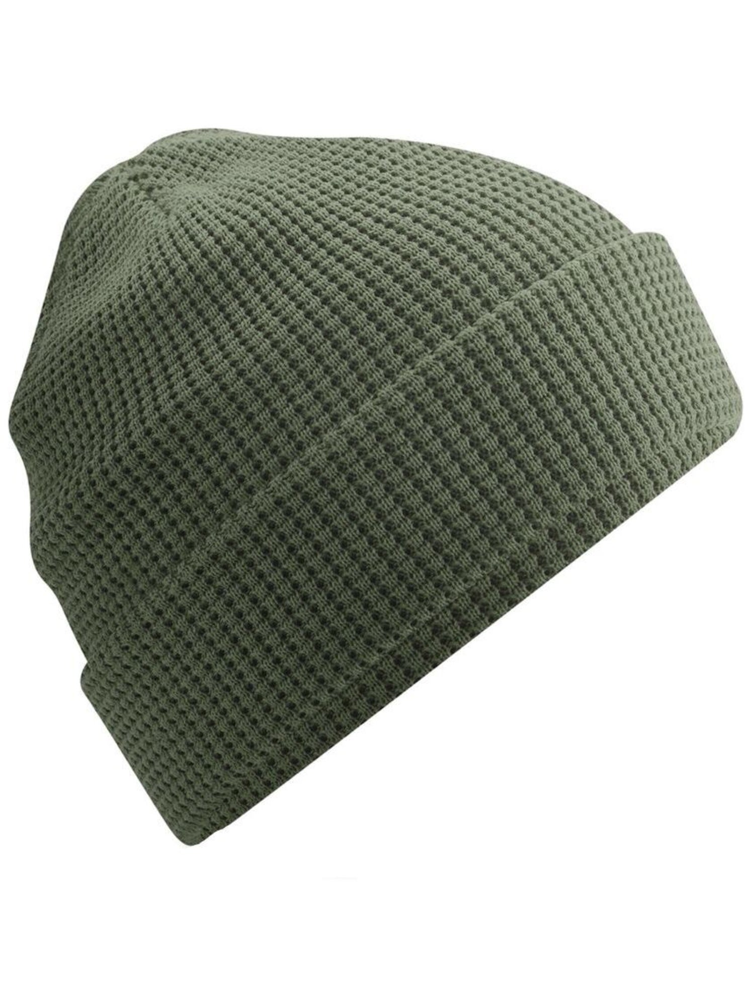 Beechfield Bonnet en coton biologique gaufré - Vert kaki