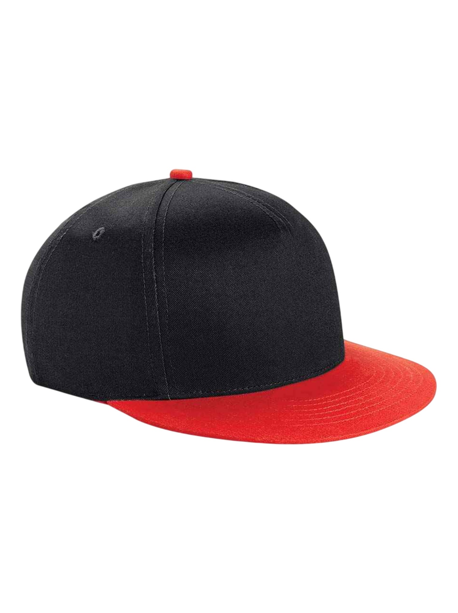 Beechfield - Casquette ajustable - Noir Rouge