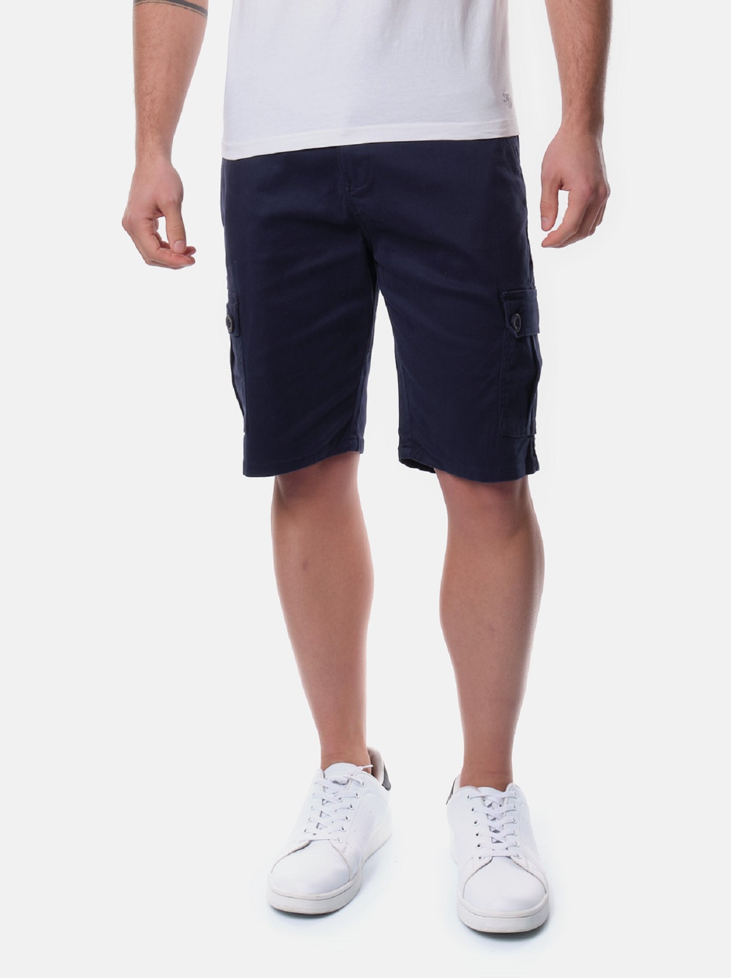 Bermuda cargo multi-poches - Bleu marine
