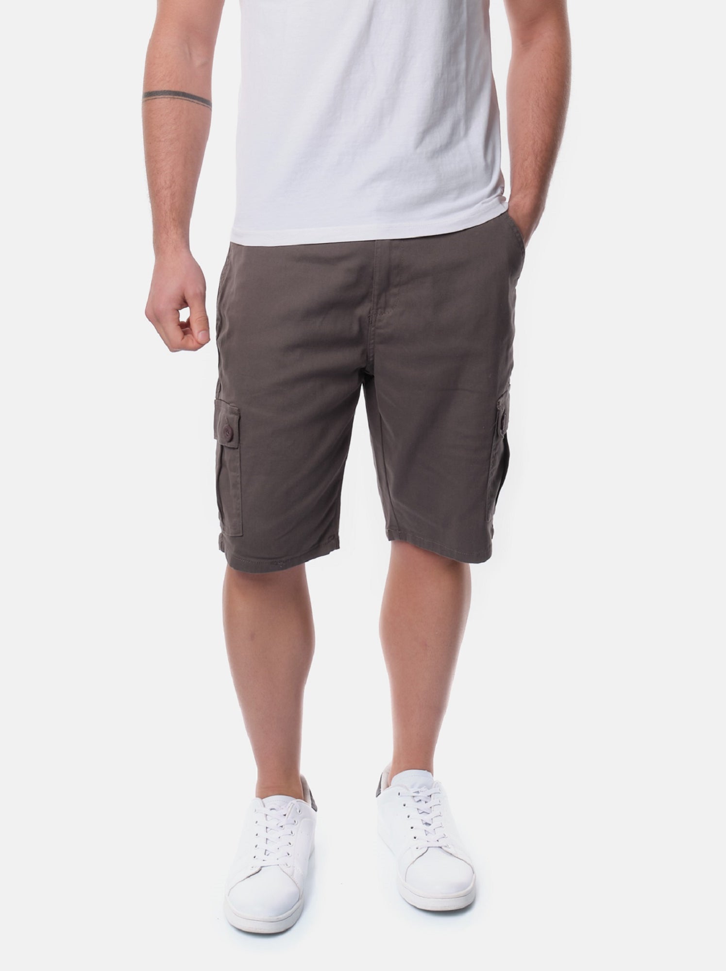 Bermuda cargo multi-poches - Gris