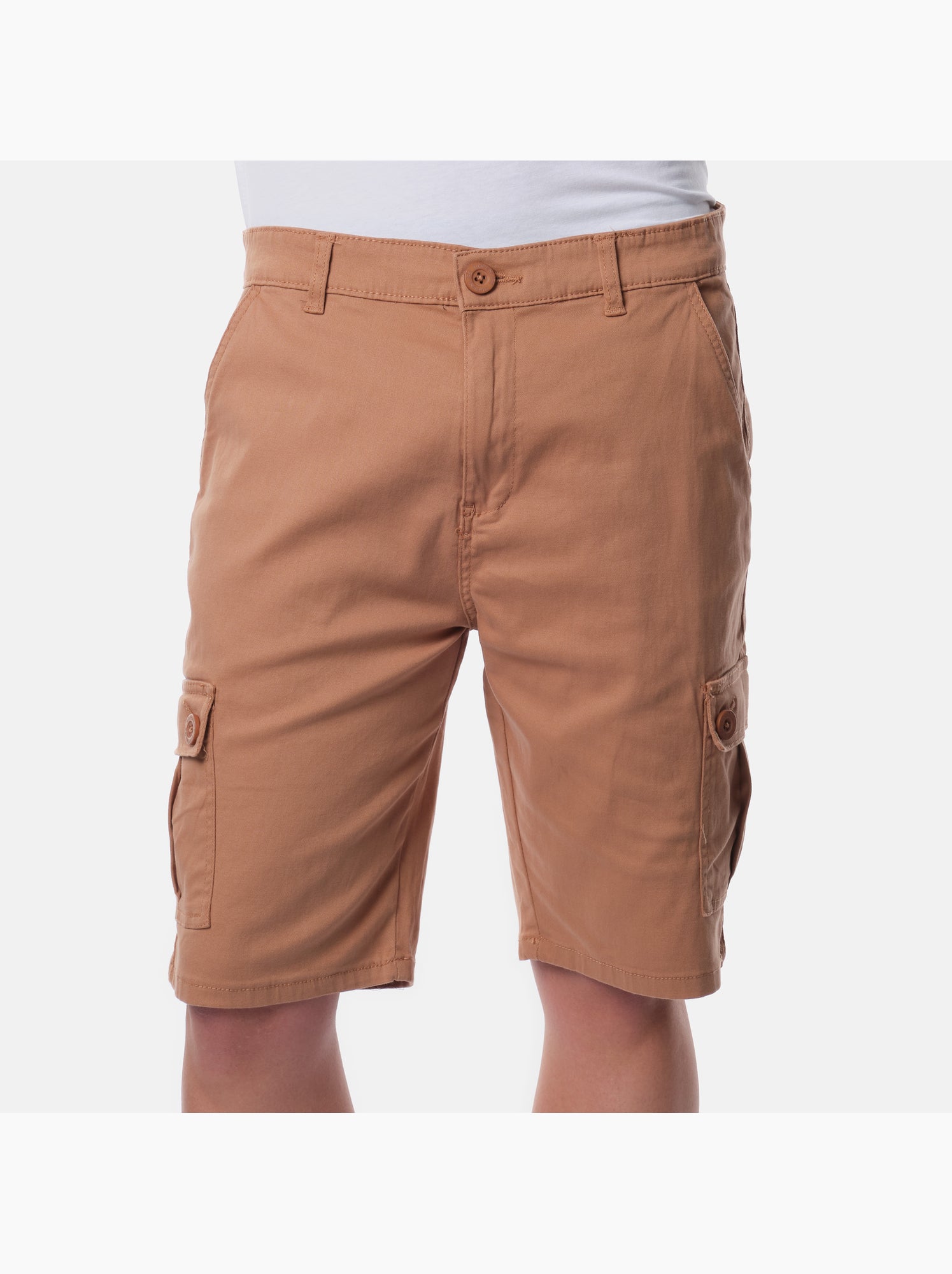 Bermuda cargo multi-poches - Marron tabac