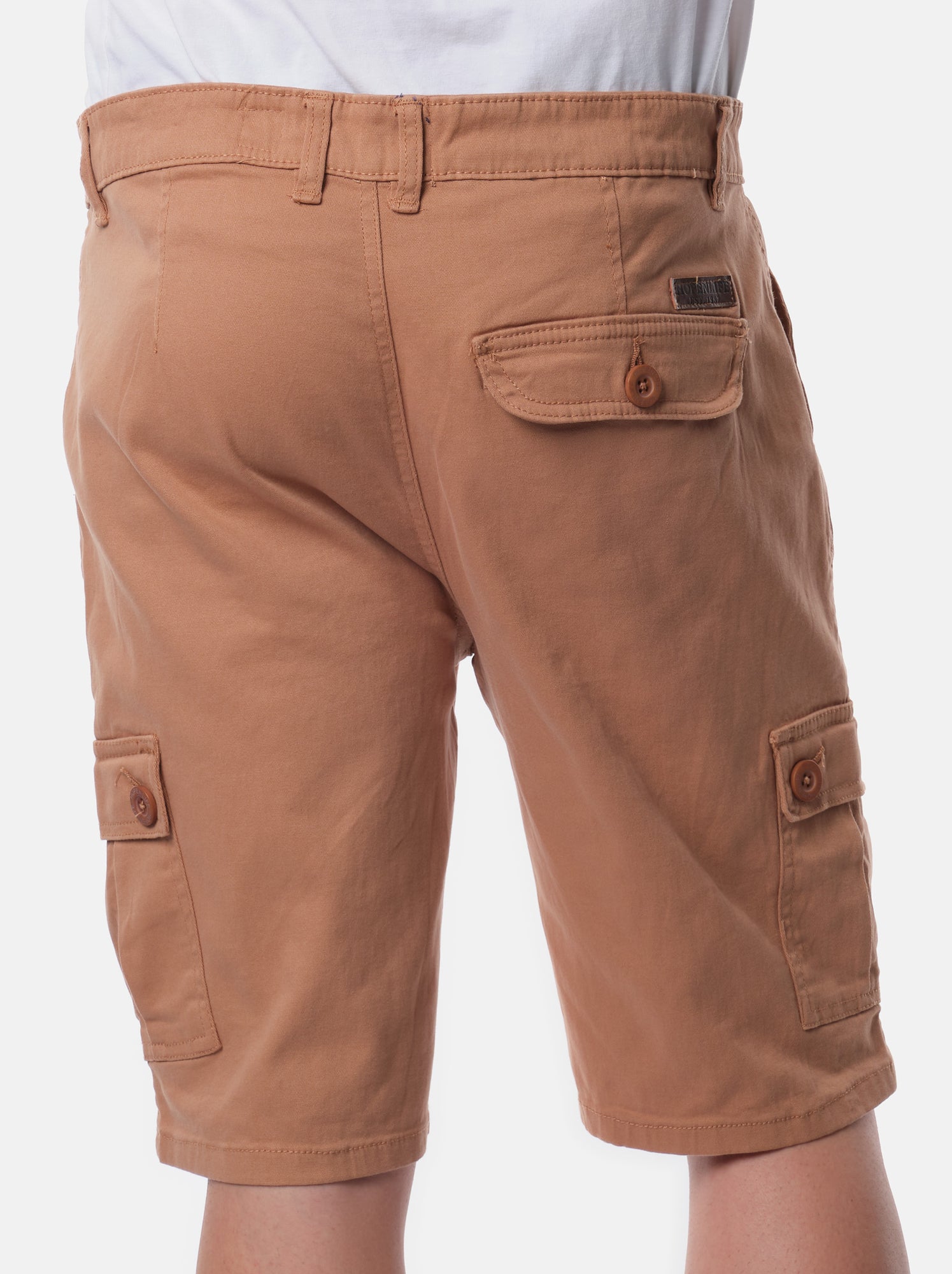 Bermuda cargo multi-poches - Marron tabac
