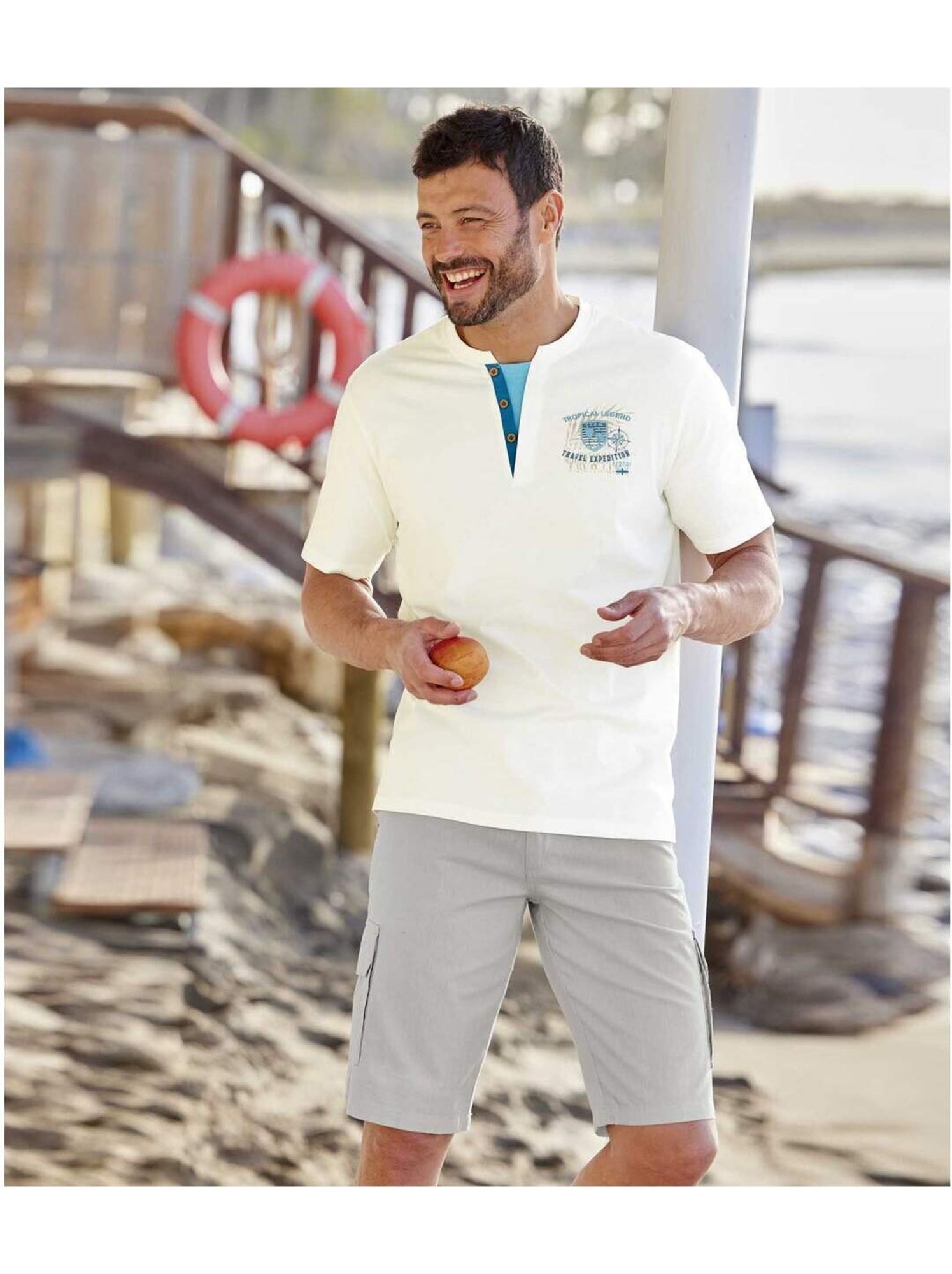 Bermuda Cargo Safari  - ATLAS FOR MEN - Gris