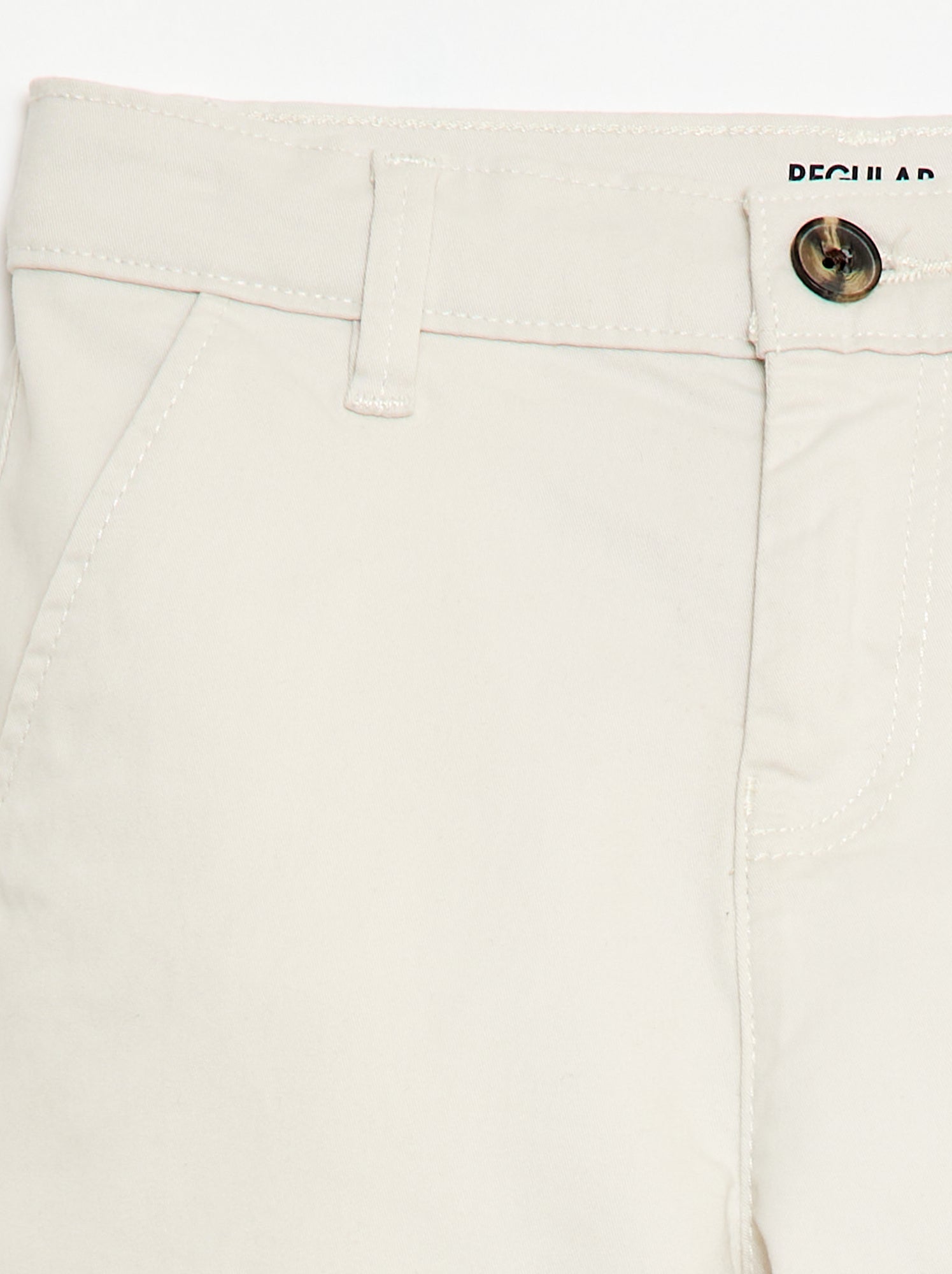 Bermuda chino en twill - Blanc