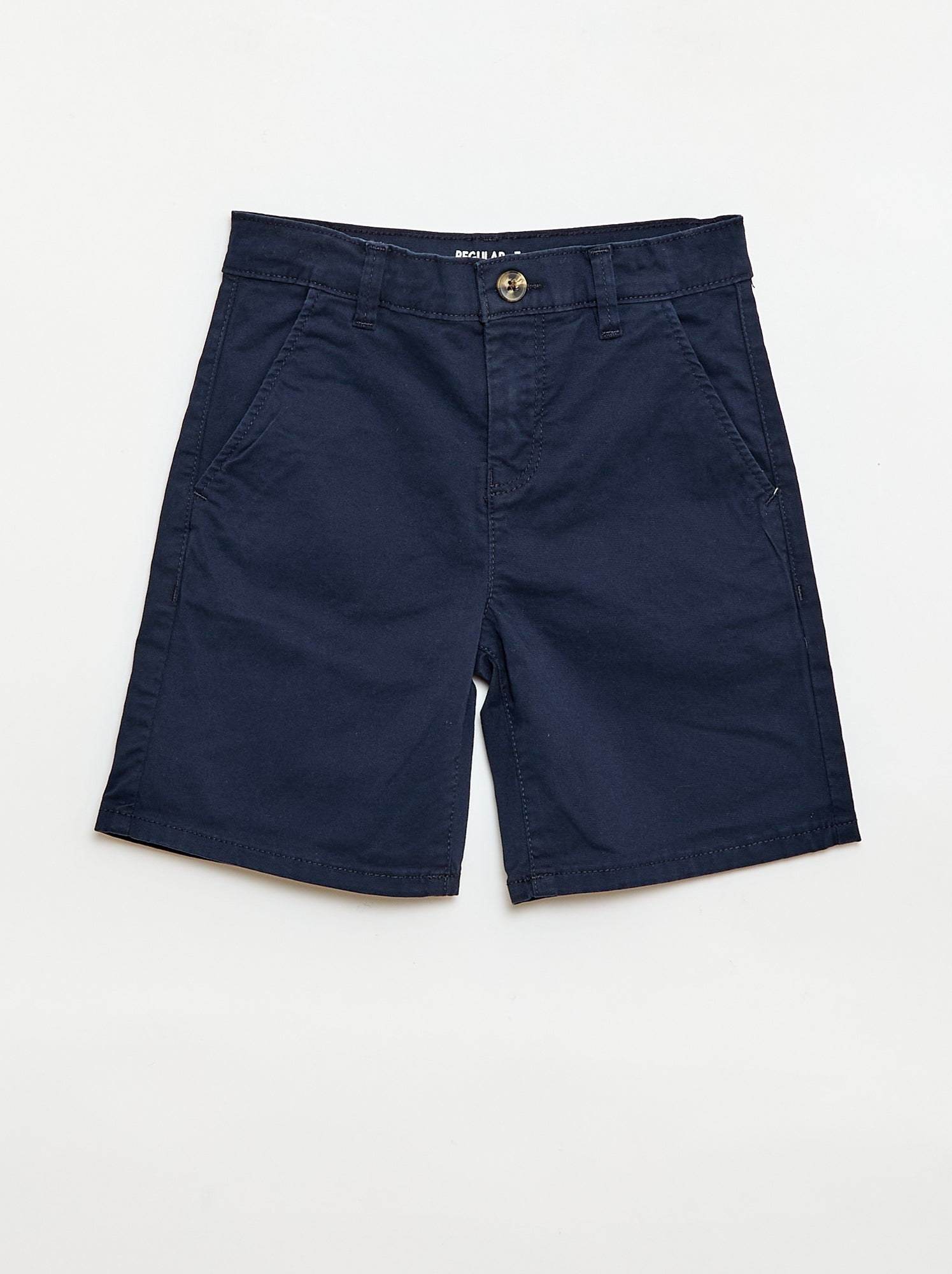 Bermuda chino en twill - Bleu