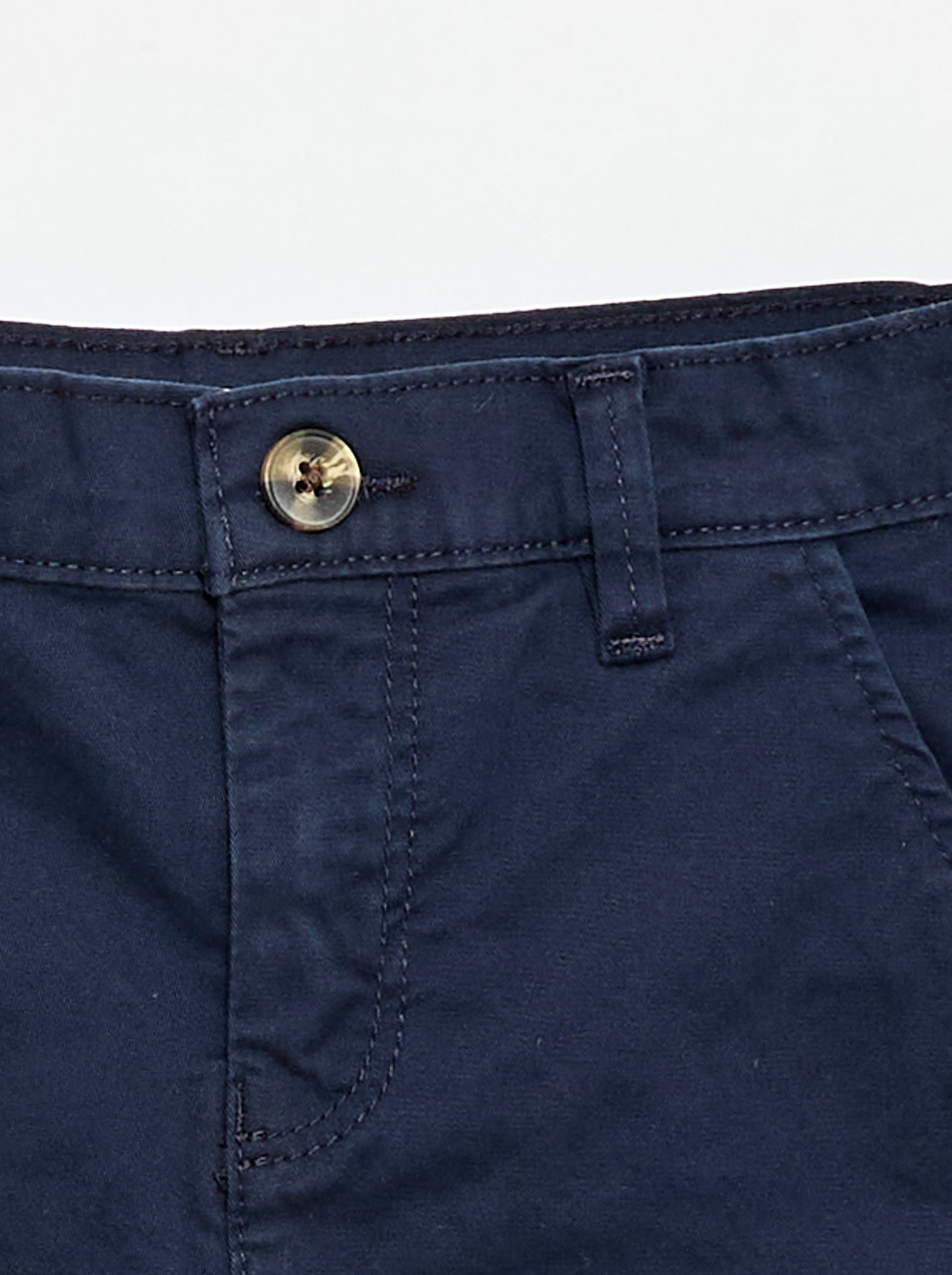 Bermuda chino en twill - Bleu
