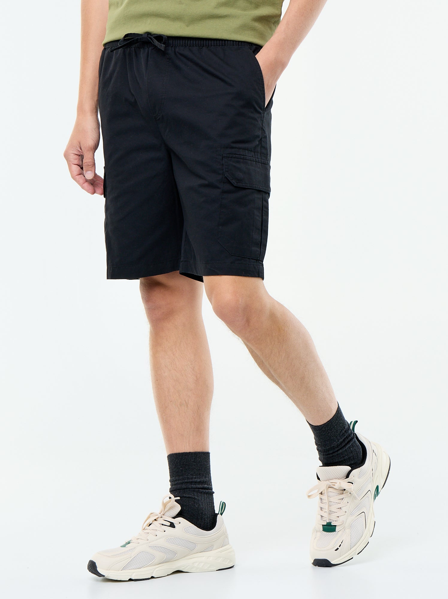 Bermuda chino en twill - Noir