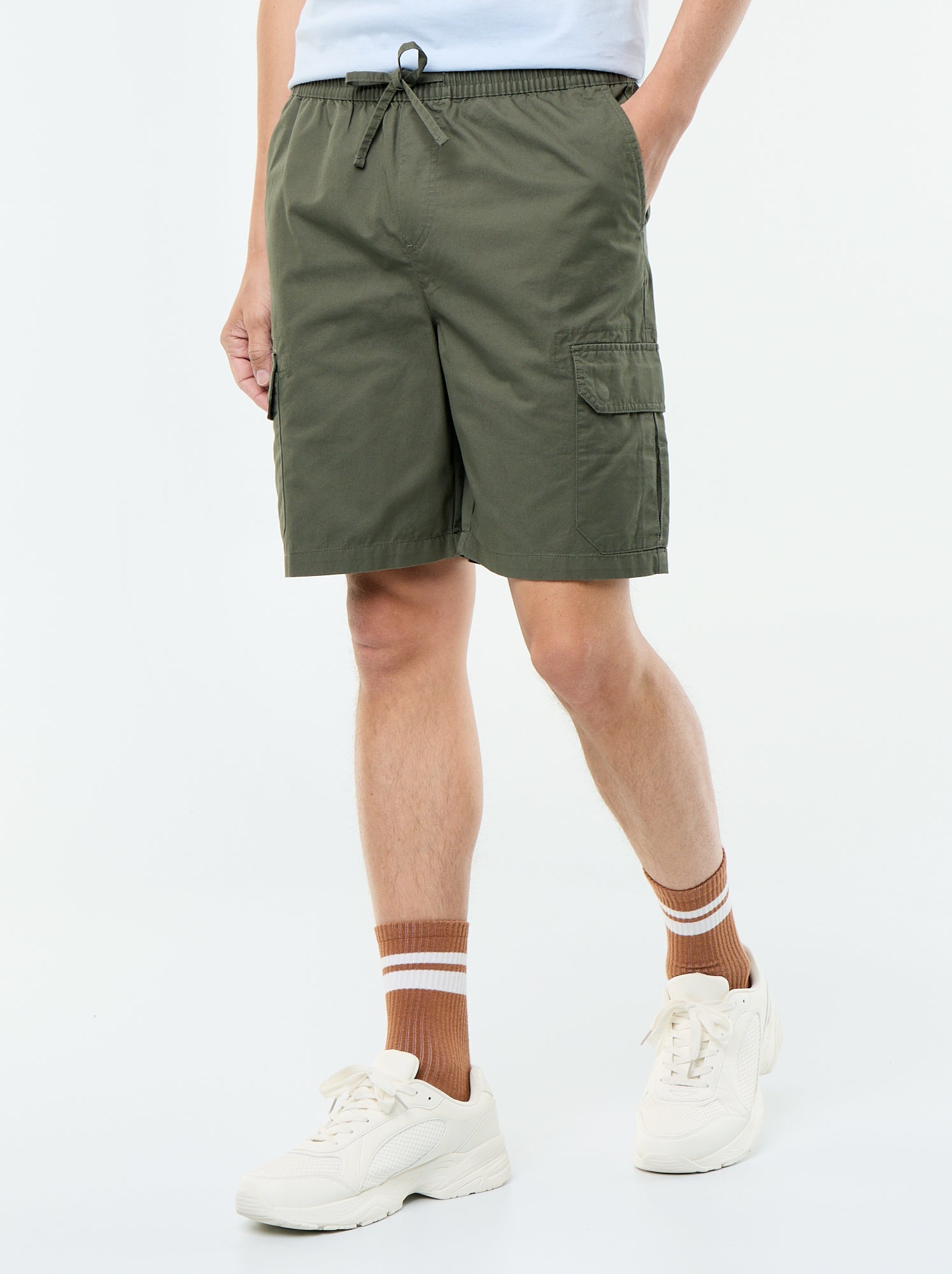 Bermuda chino en twill - Vert