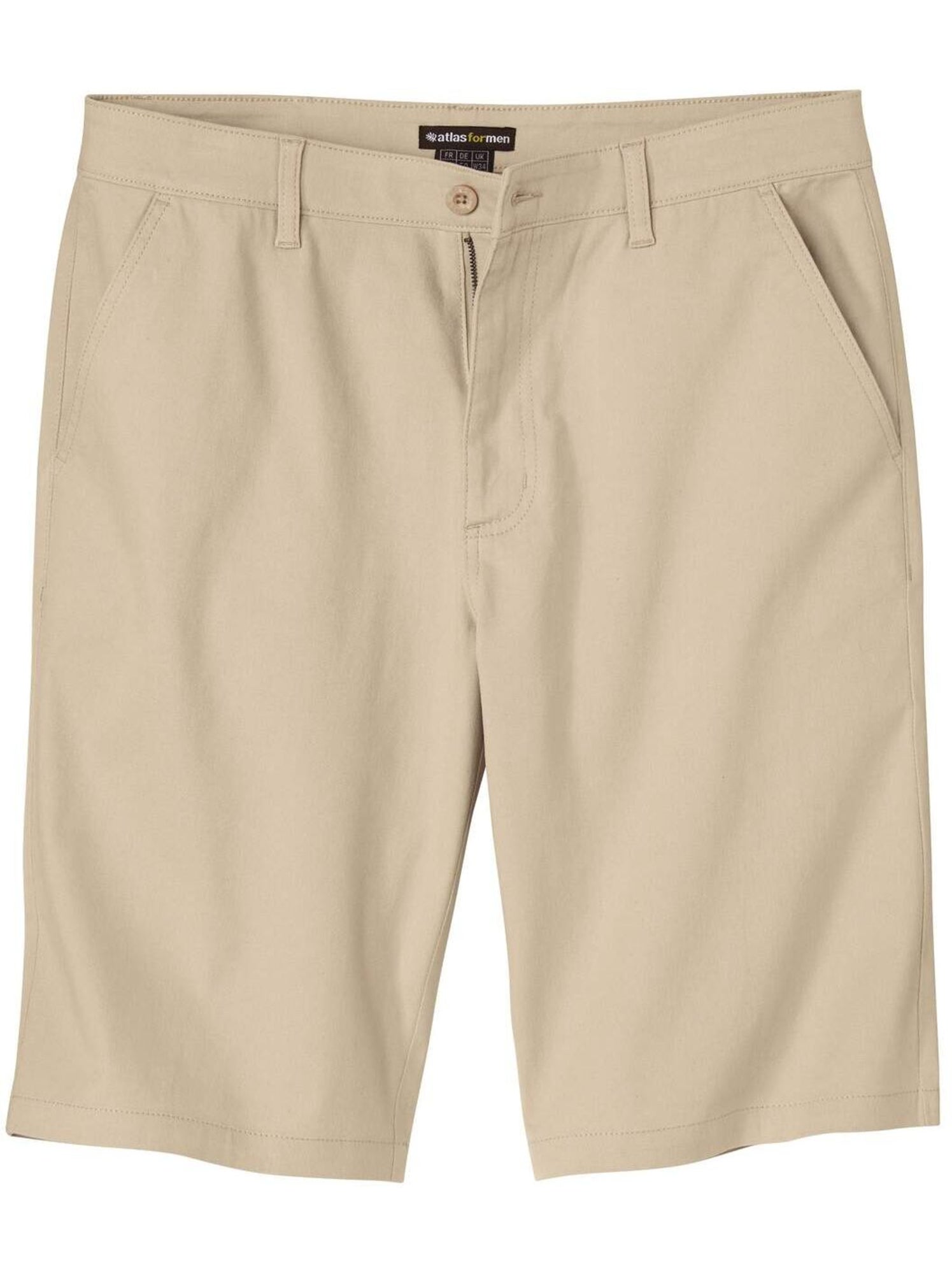 Bermuda chino twill stretch   - atlas for men - Beige