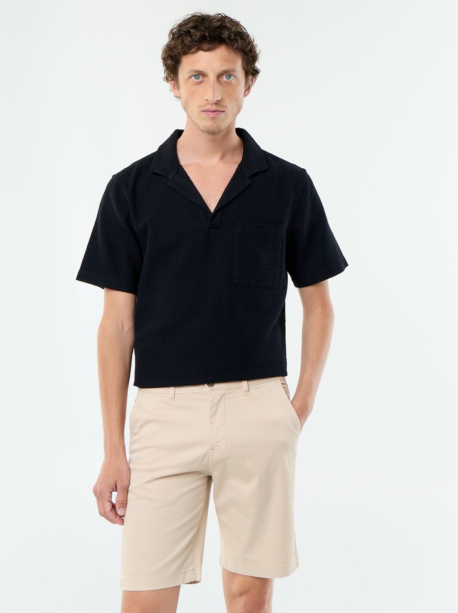 Bermuda chino uni - Beige