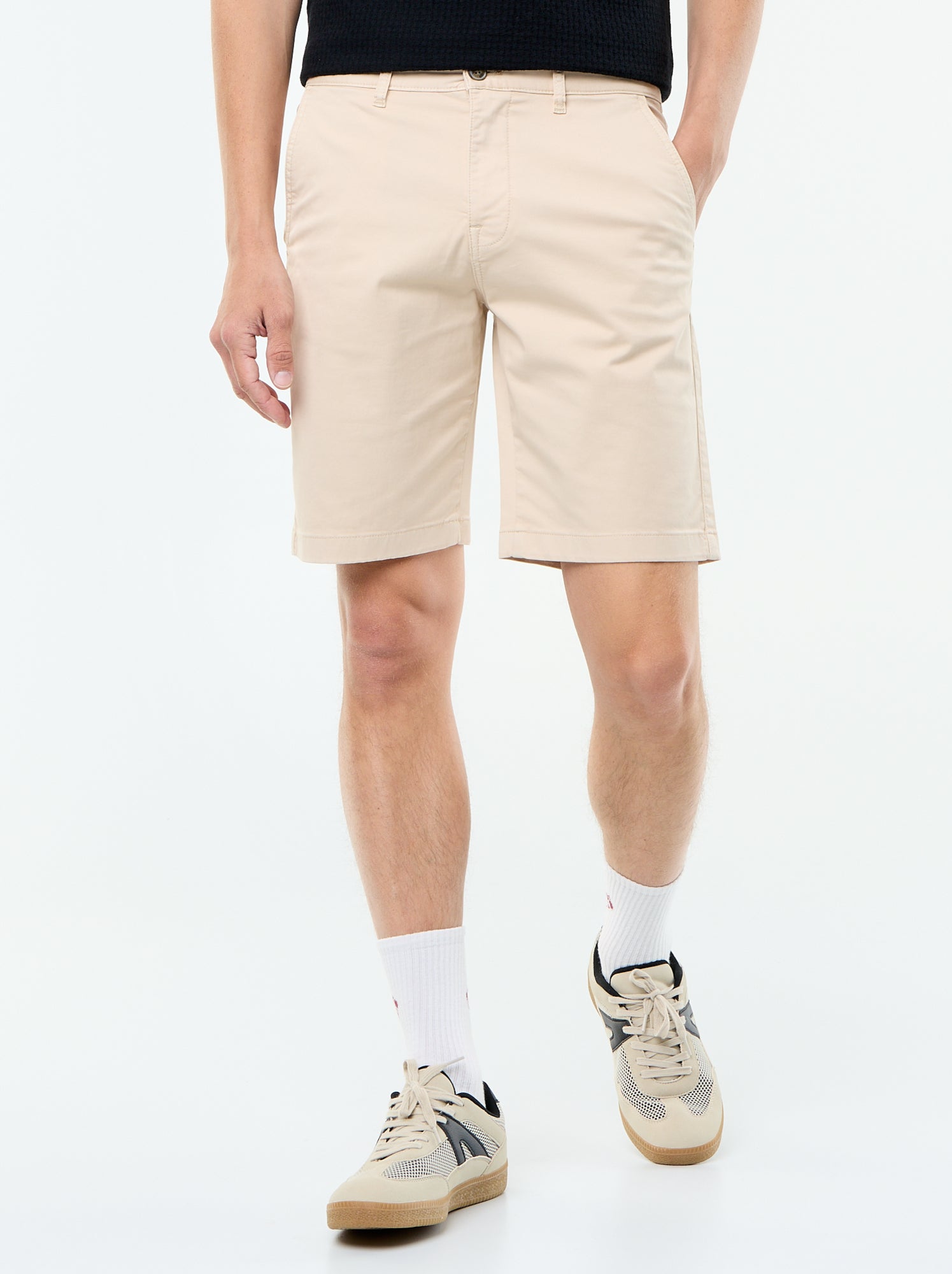 Bermuda chino uni - Beige