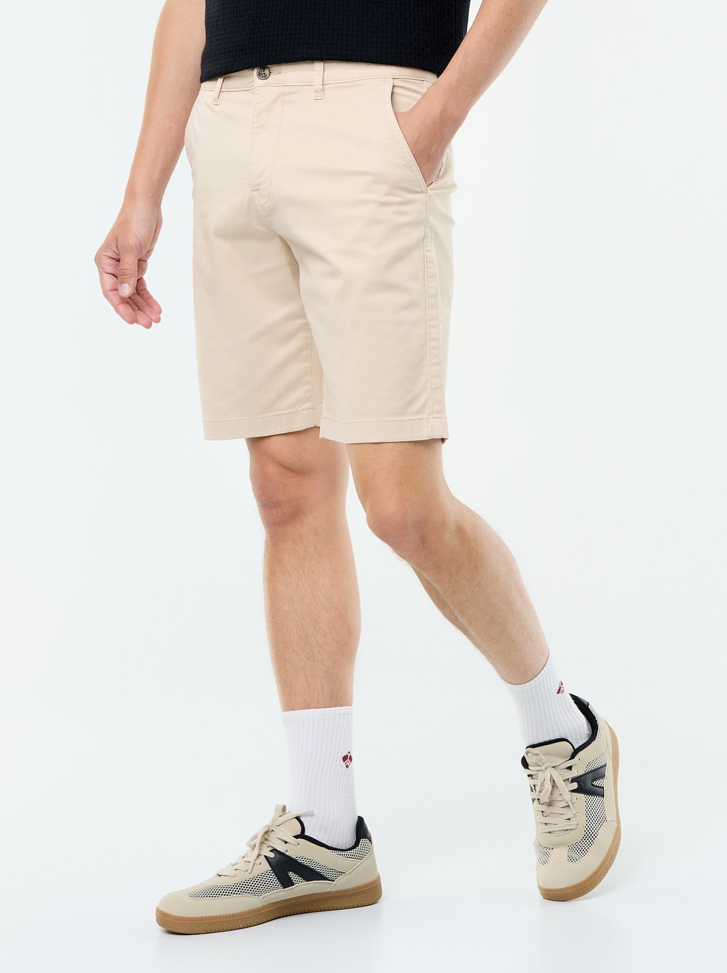 Bermuda chino uni - Beige
