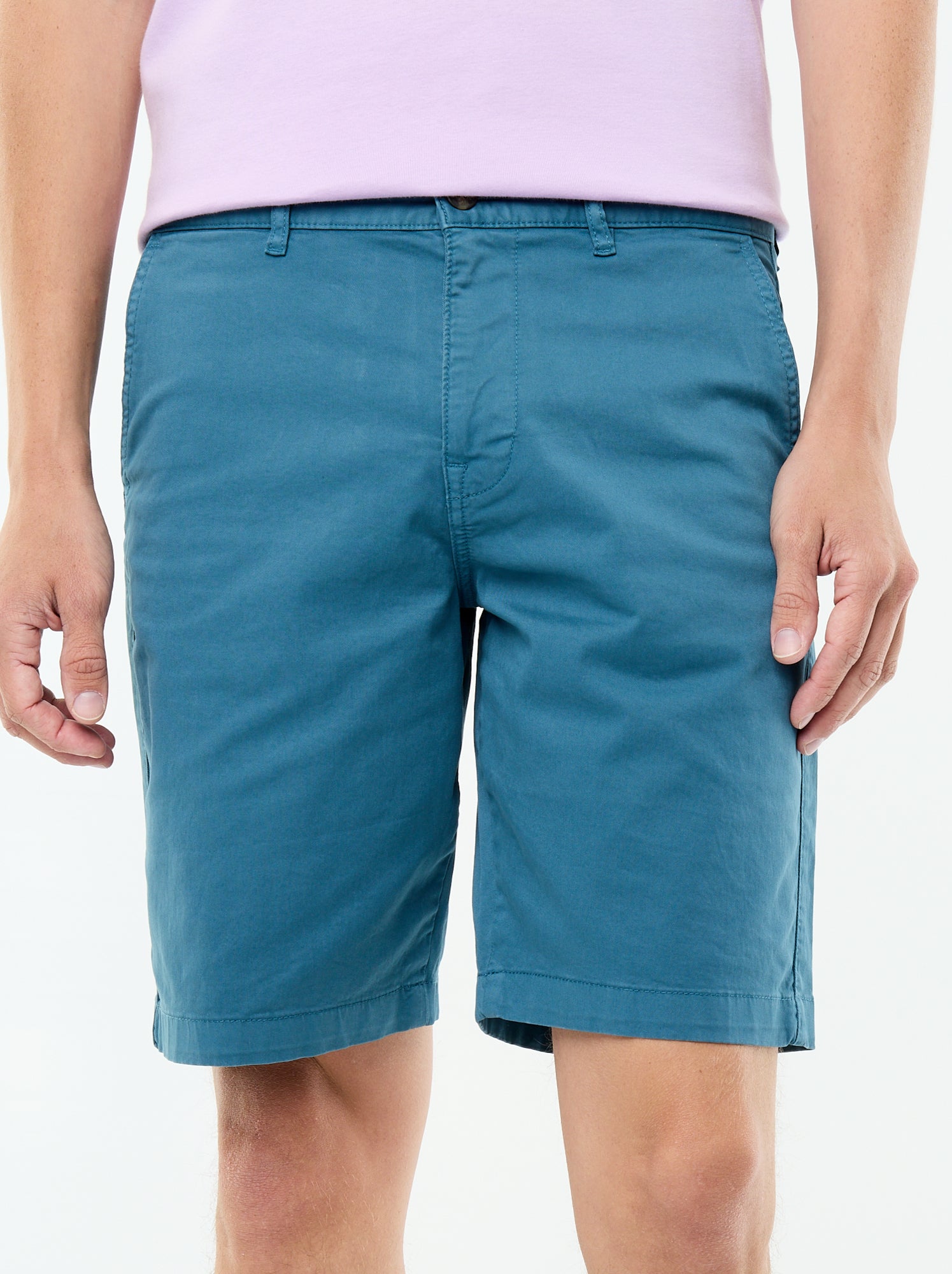 Bermuda chino uni - Bleu