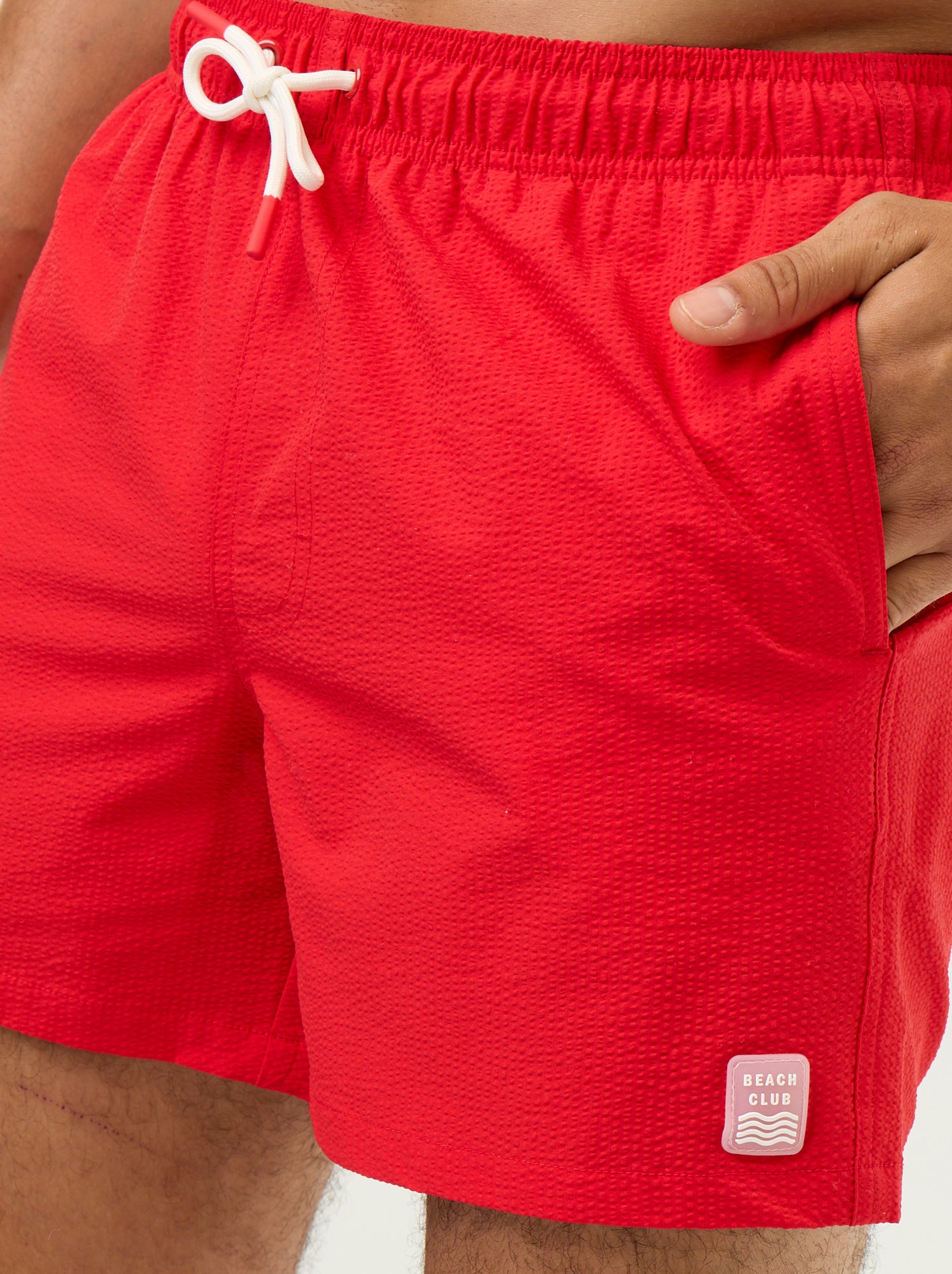 Bermuda de bain à 2 poches - Rouge