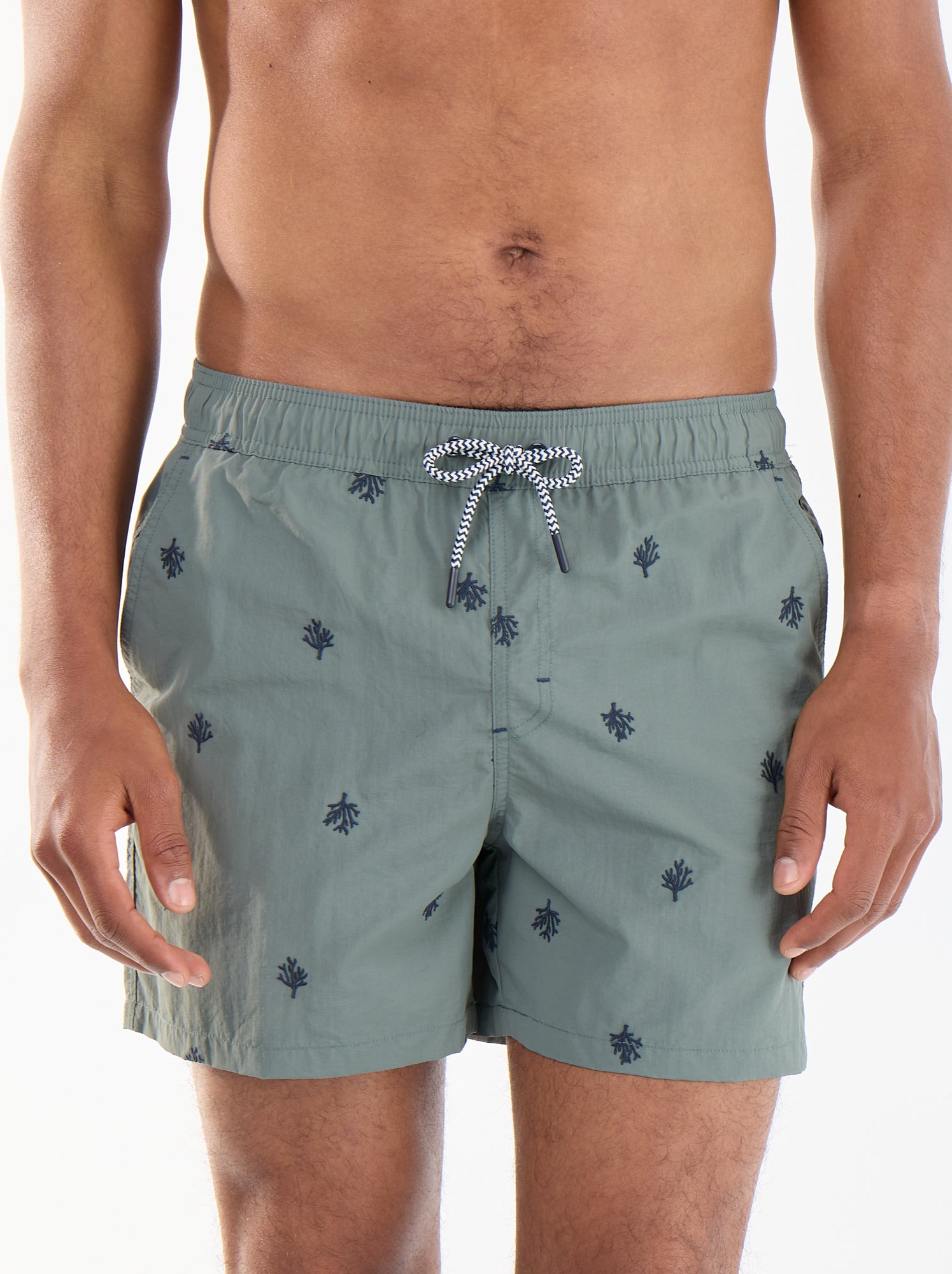 Bermuda de bain à motif - Vert