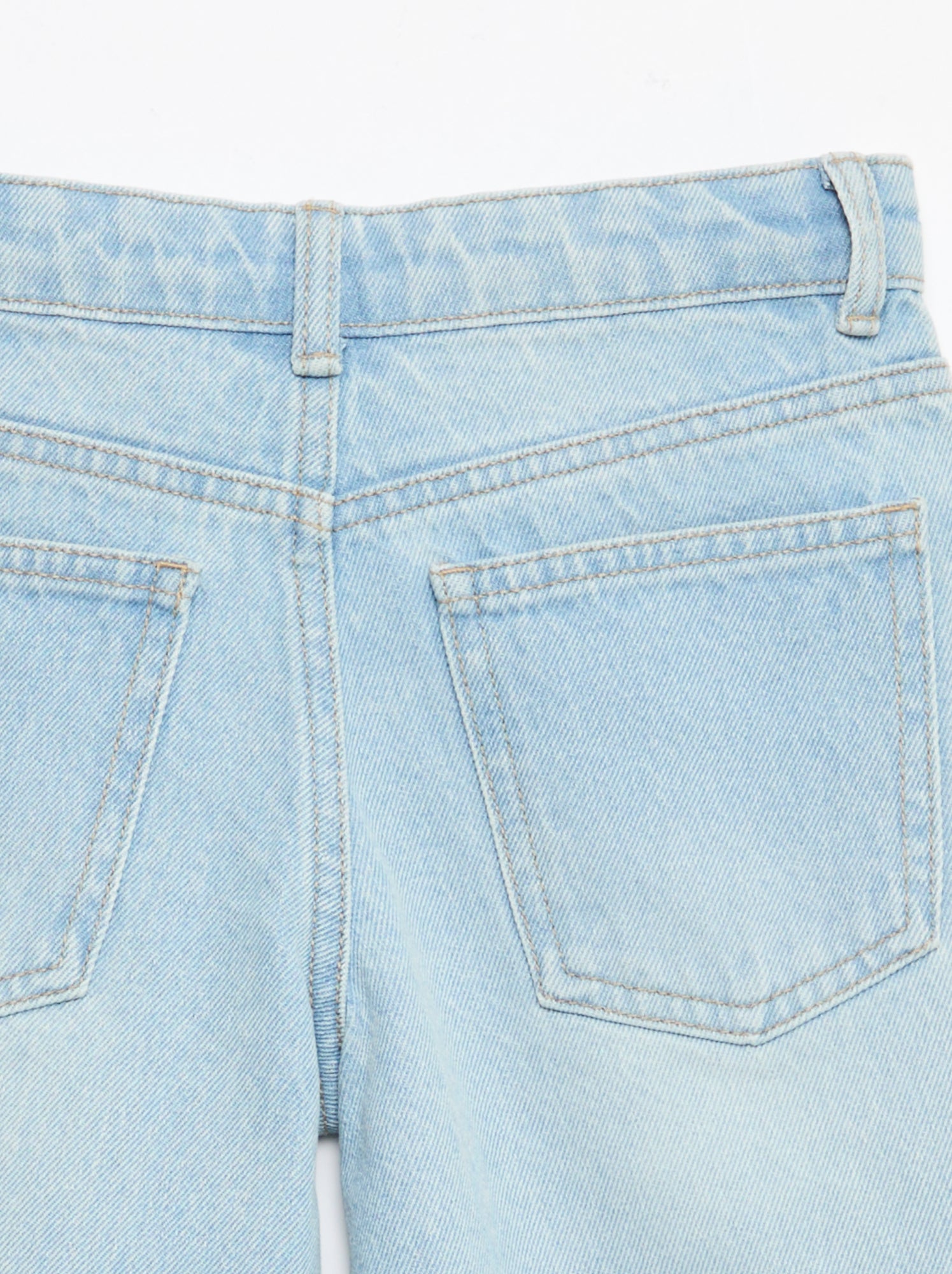 Bermuda denim slim fit stretch en coton - Bleu ciel