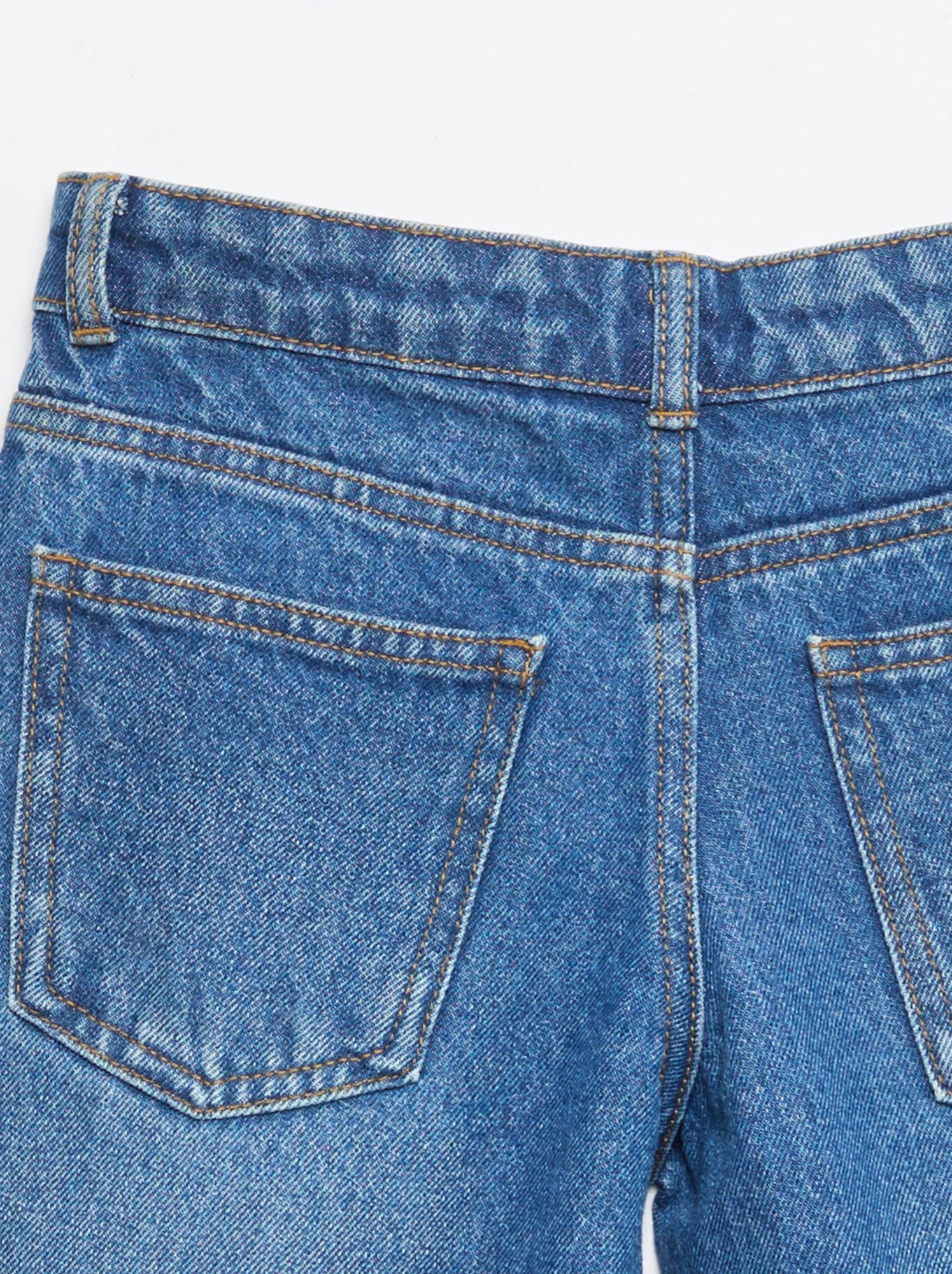 Bermuda denim slim fit stretch en coton - Bleu